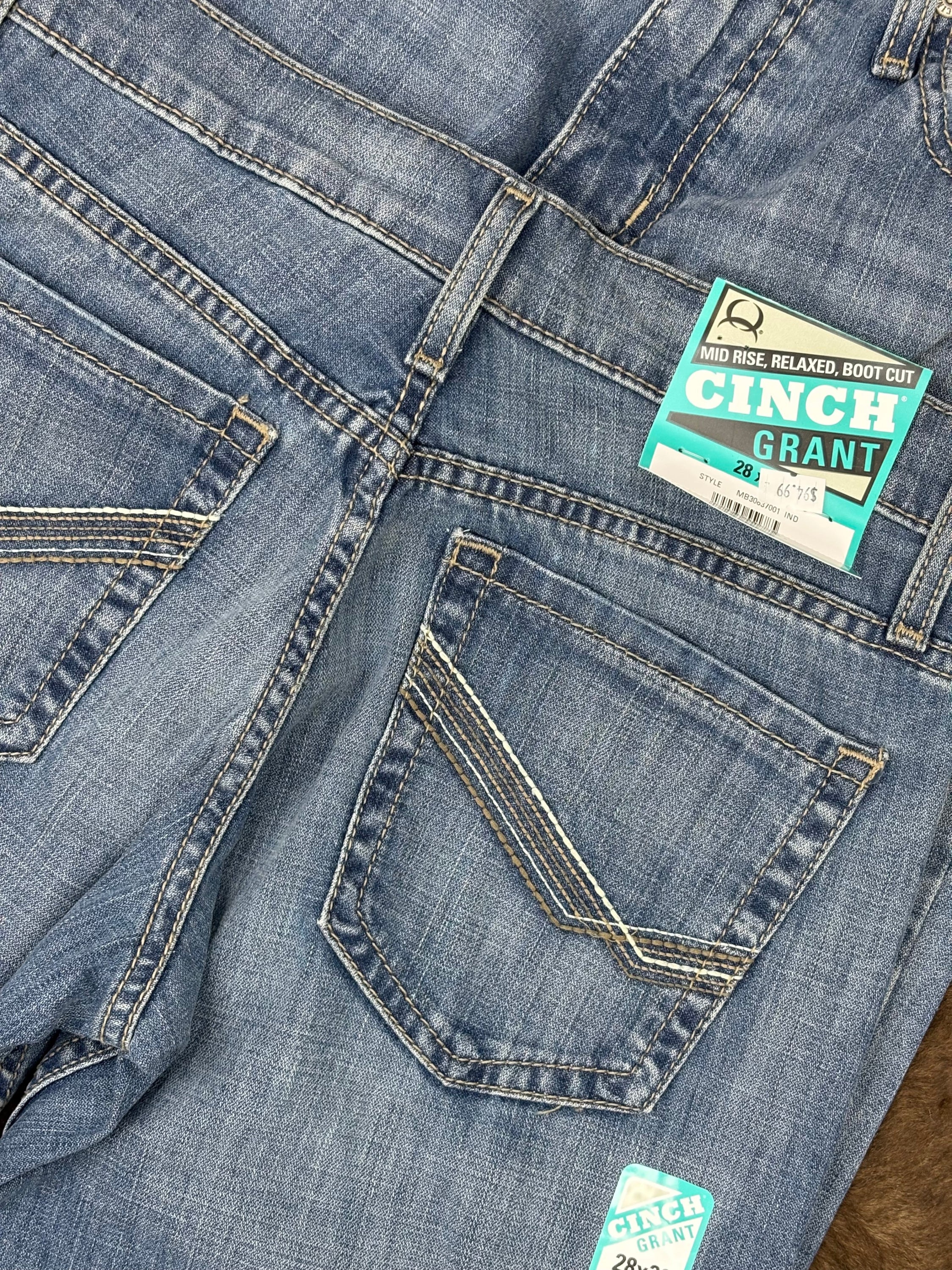 CINCH JEAN Grant Relaxed Mid Rise BootCut Light Washed - 7001 ROPA HOMBRES