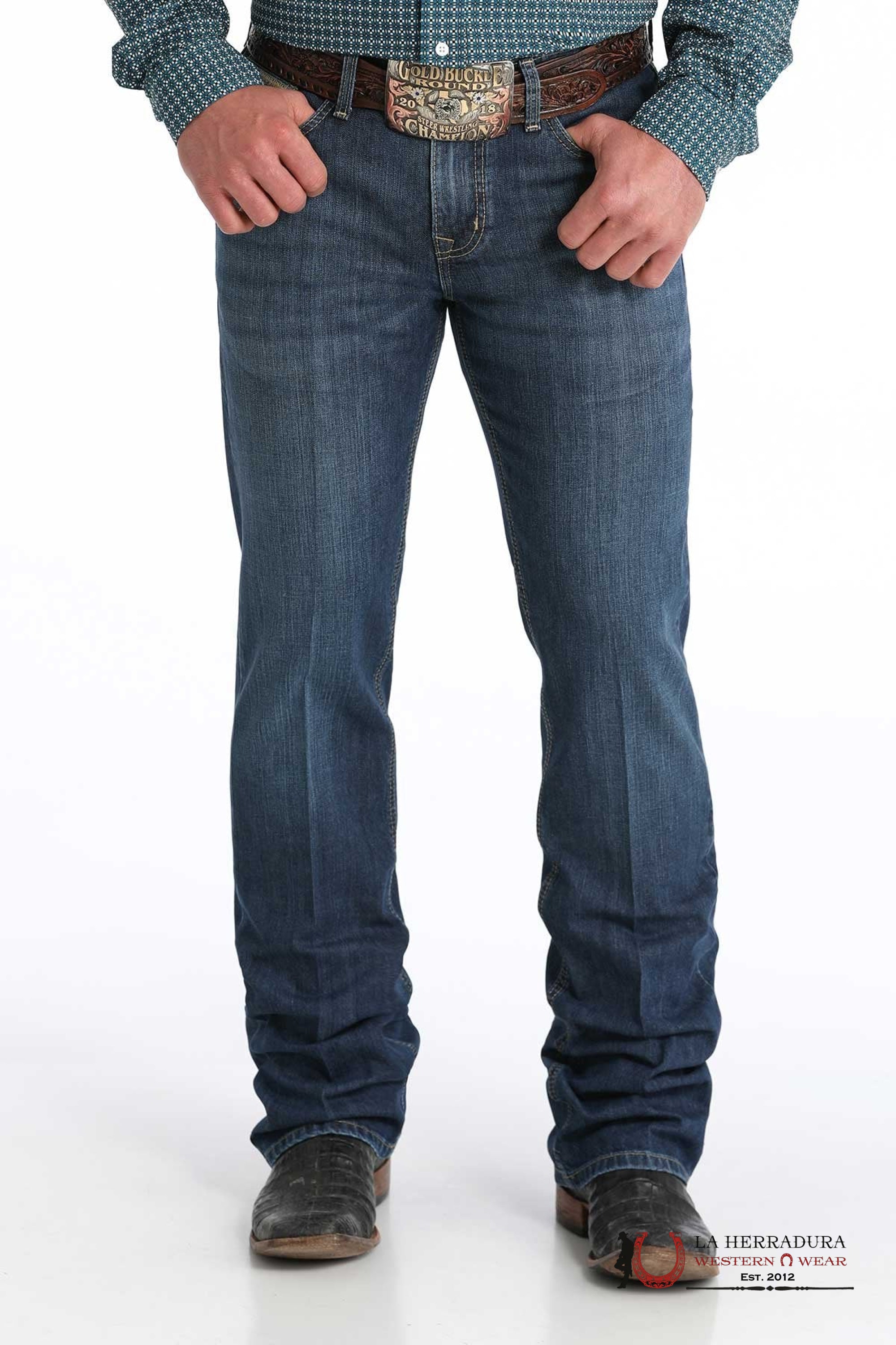 Cinch Jean Ian Dark Blue Mid Rise Slim Bootcut 6001 Ropa Hombres