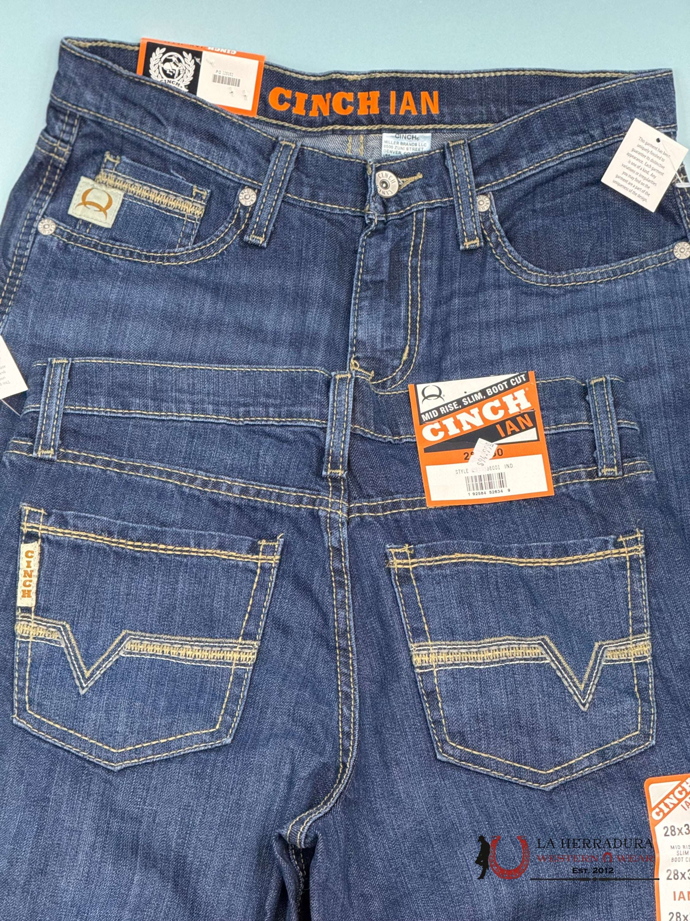 Cinch Jean Ian Dark Blue Mid Rise Slim Bootcut 6001 Ropa Hombres