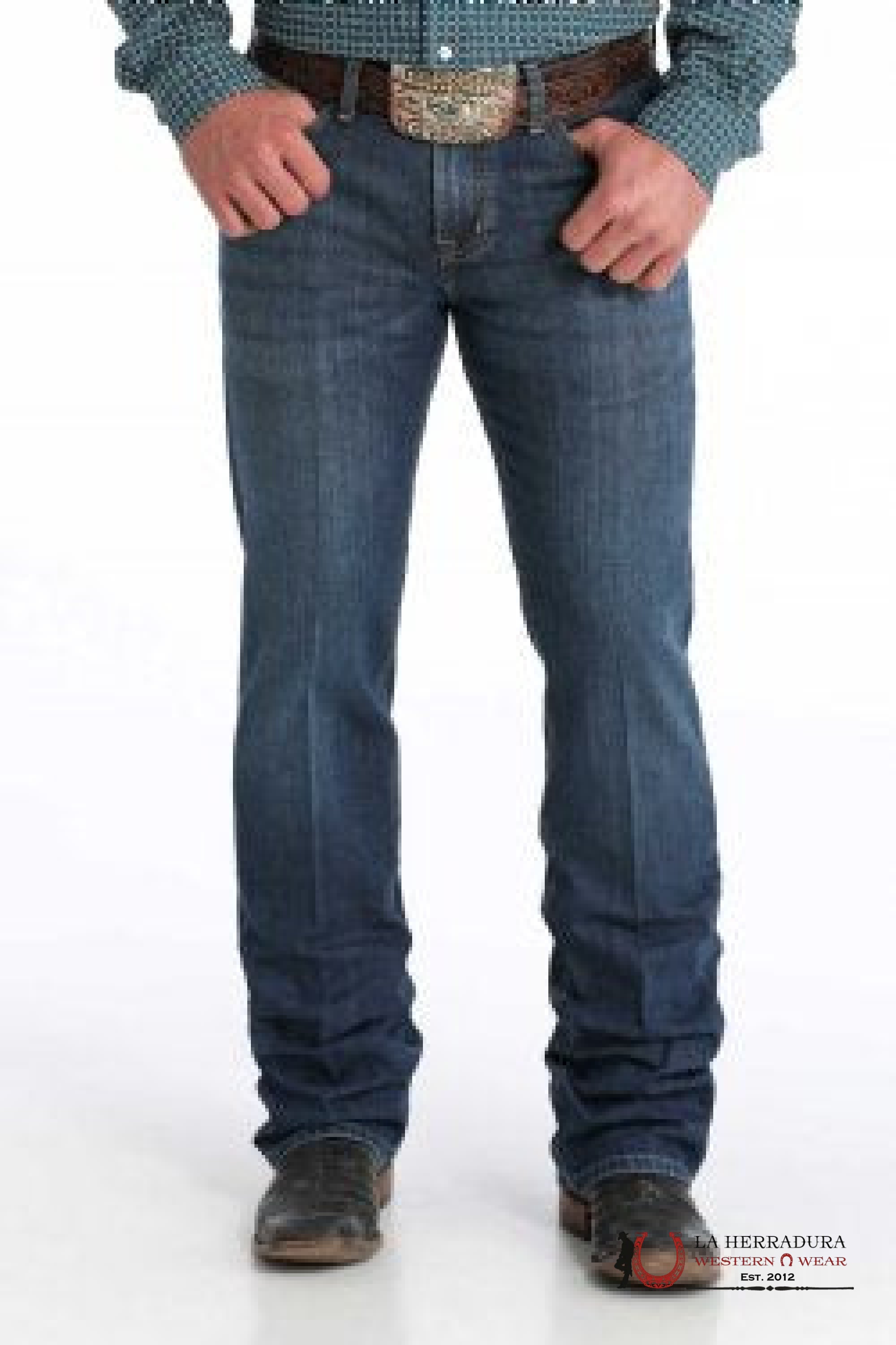 Cinch Jean Ian Dark Blue Mid Rise Slim Bootcut 6001 Ropa Hombres