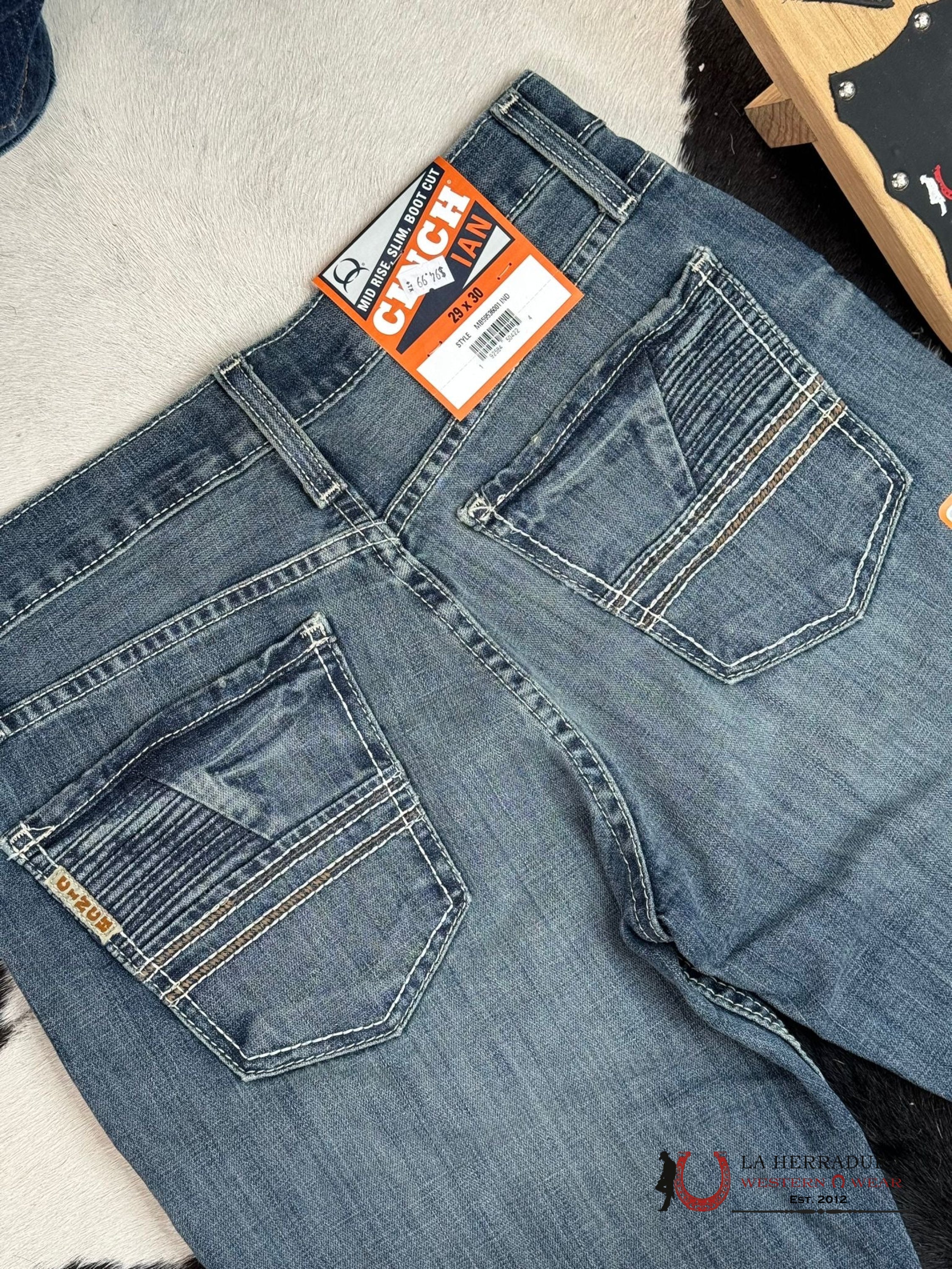 Cinch Jean Ian Med Wash Mid Rise Slim Boot Cut Ropa Hombres