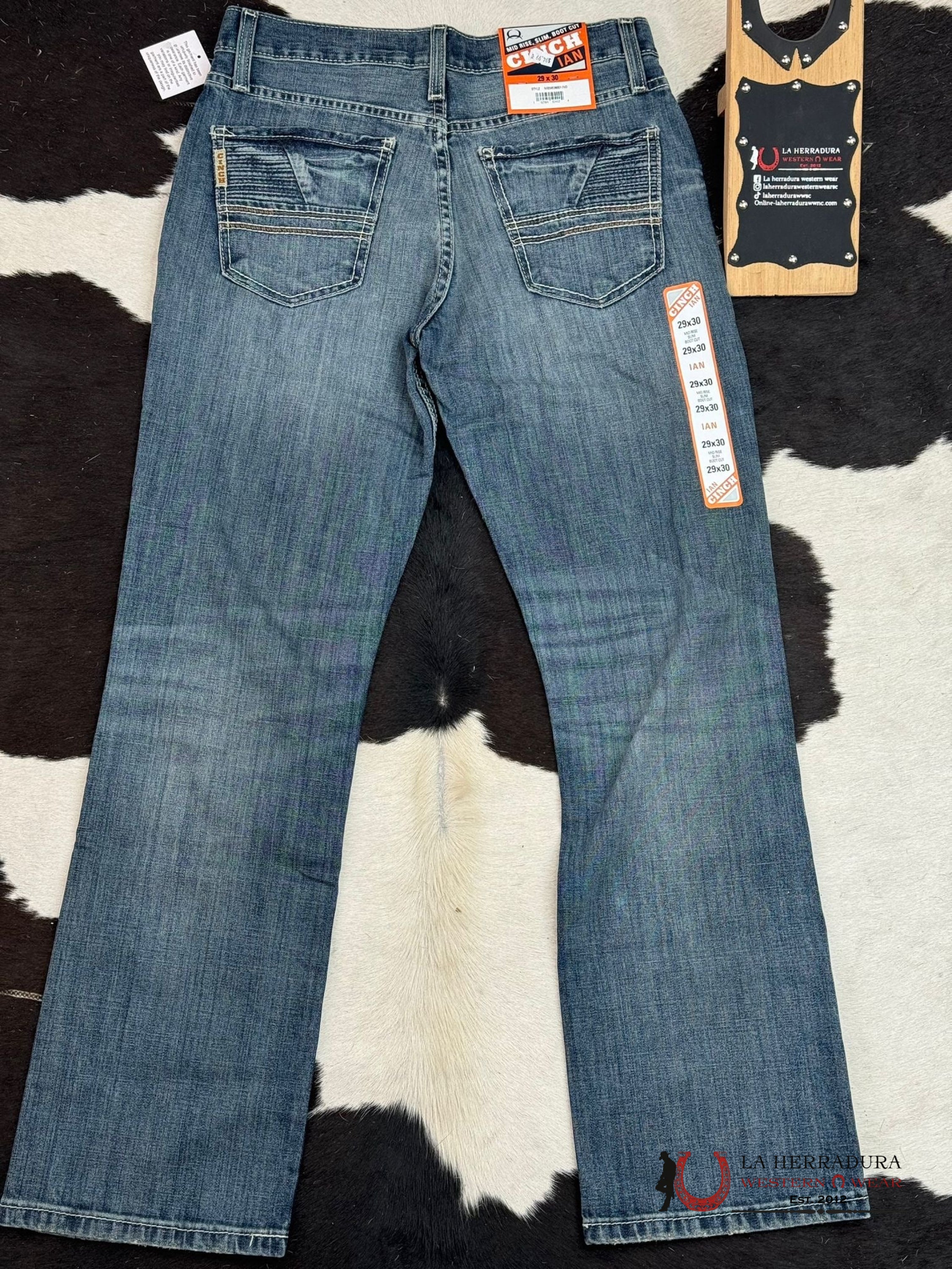 Cinch Jean Ian Med Wash Mid Rise Slim Boot Cut Ropa Hombres