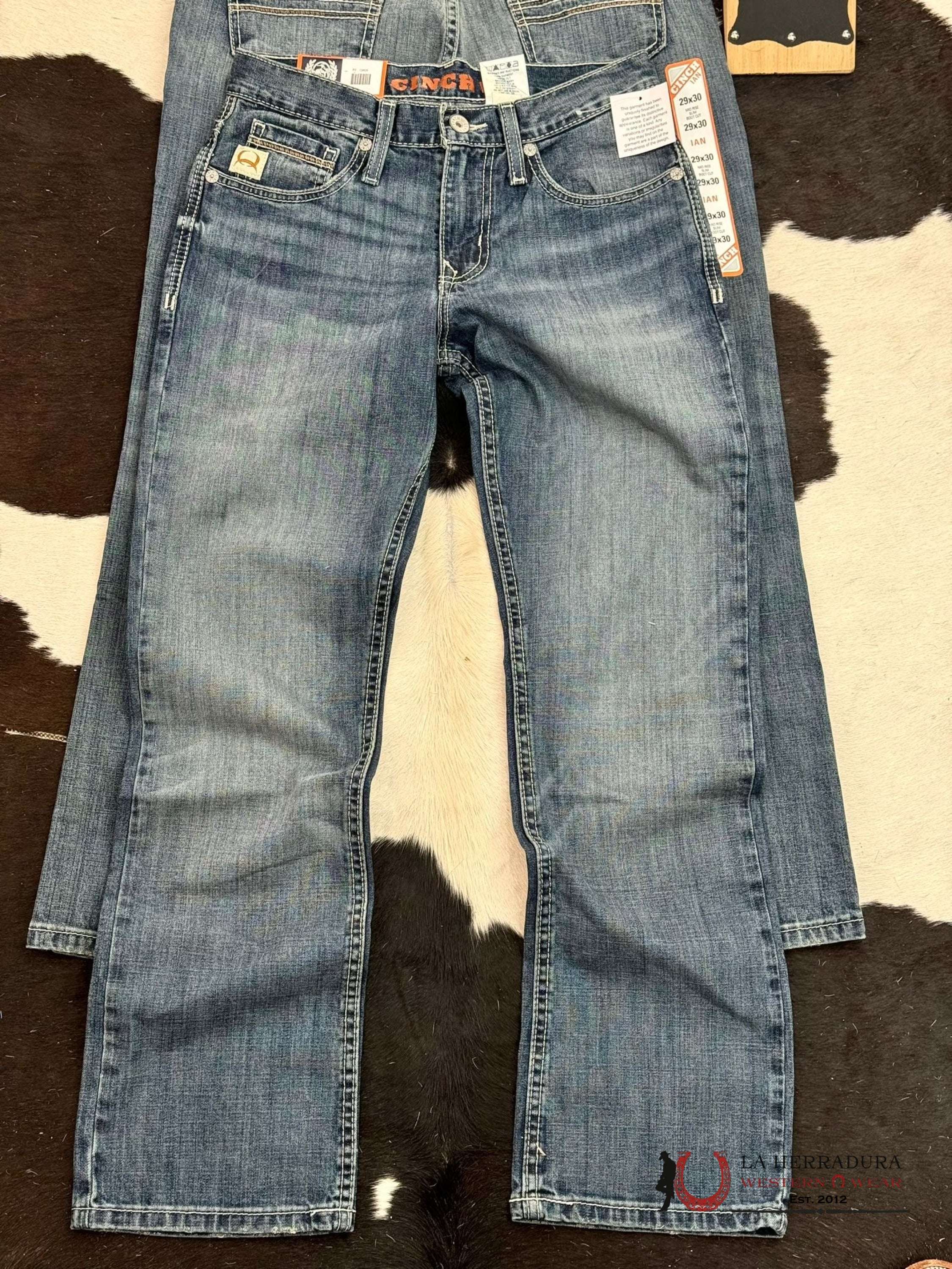 Cinch Jean Ian Med Wash Mid Rise Slim Boot Cut Ropa Hombres