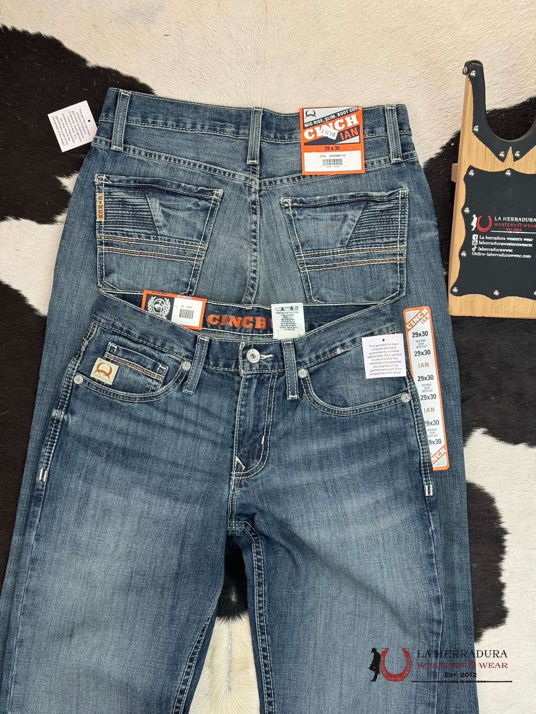Cinch Jean Ian Med Wash Mid Rise Slim Boot Cut Ropa Hombres