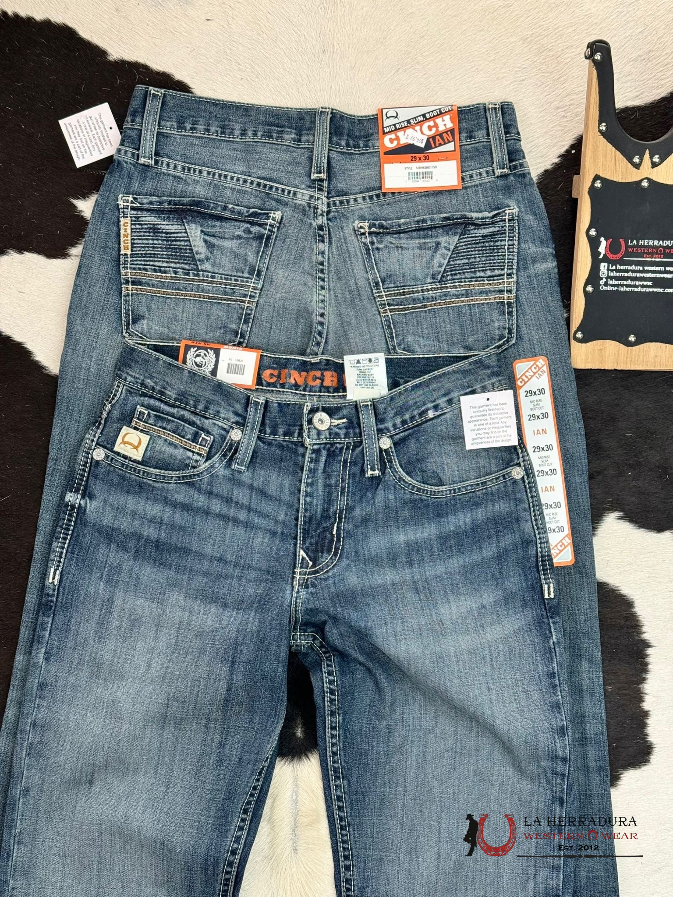 Cinch Jean Ian Med Wash Mid Rise Slim Boot Cut Ropa Hombres