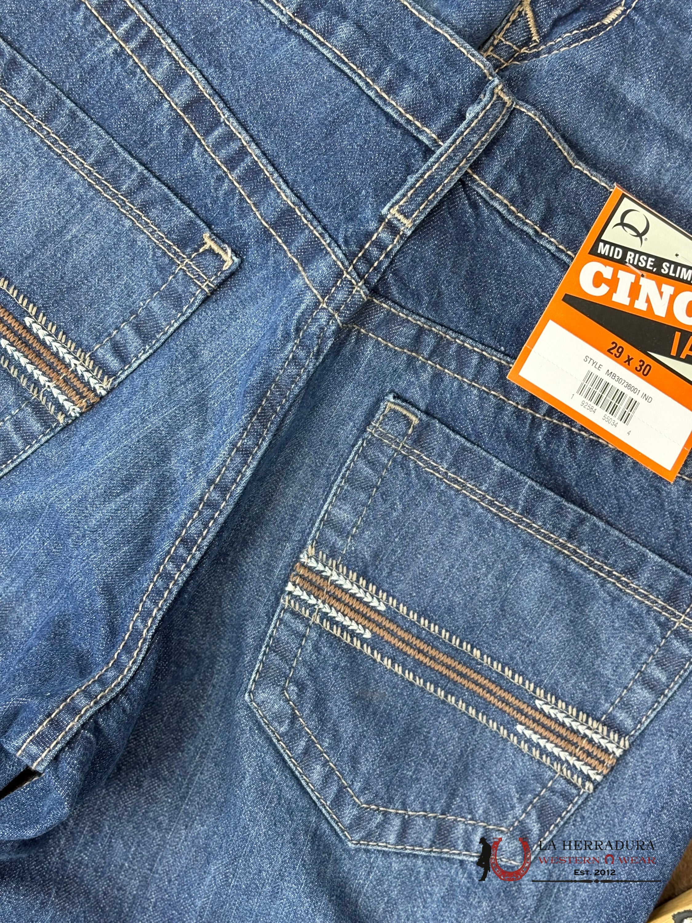 CINCH JEAN IAN MEDIUM WASHED MID RISE SLIM BOOTCUT - 6001 ROPA HOMBRES