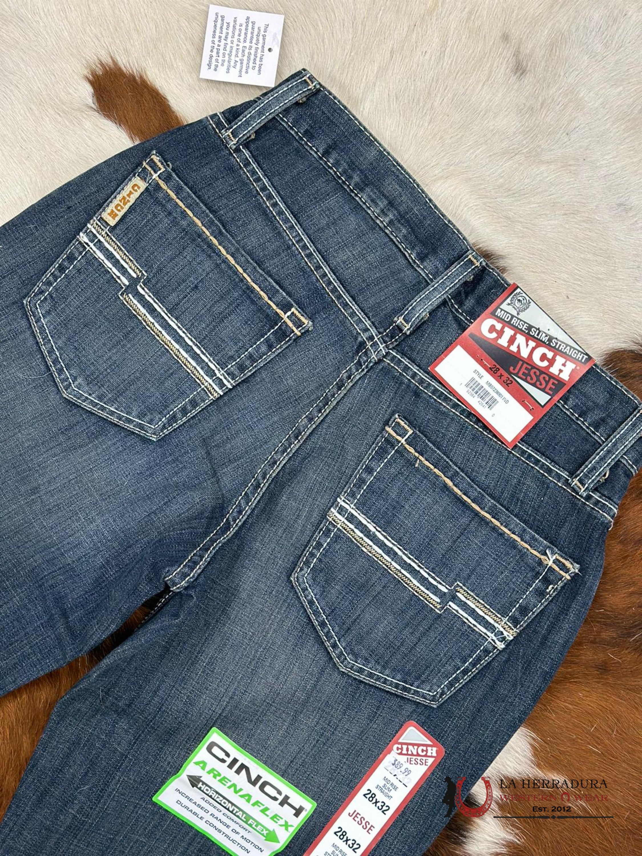 Cinch Jean Jesse Label Mid Rise Slim & Straight Ropa Hombres