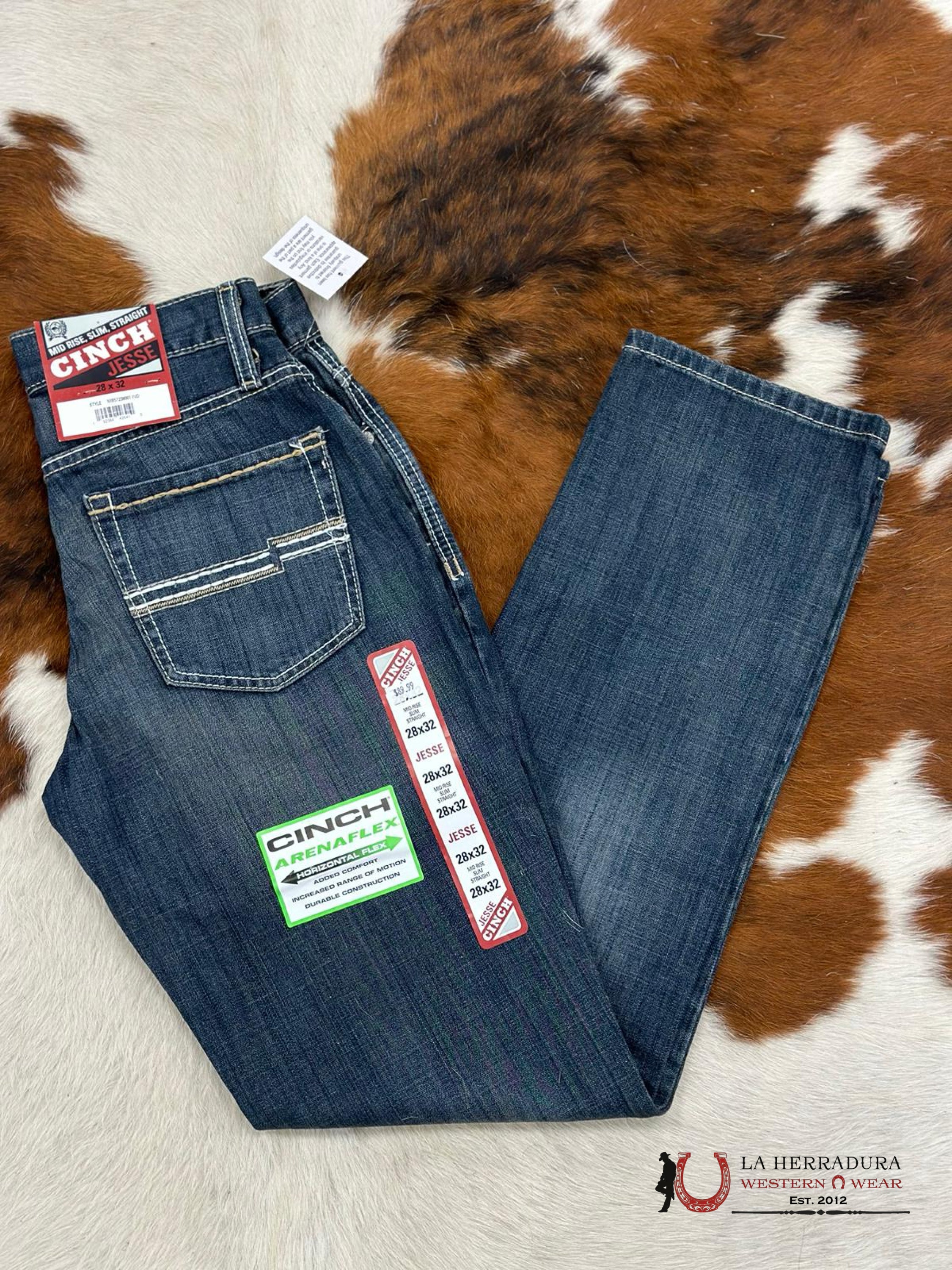 Cinch Jean Jesse Label Mid Rise Slim & Straight Ropa Hombres