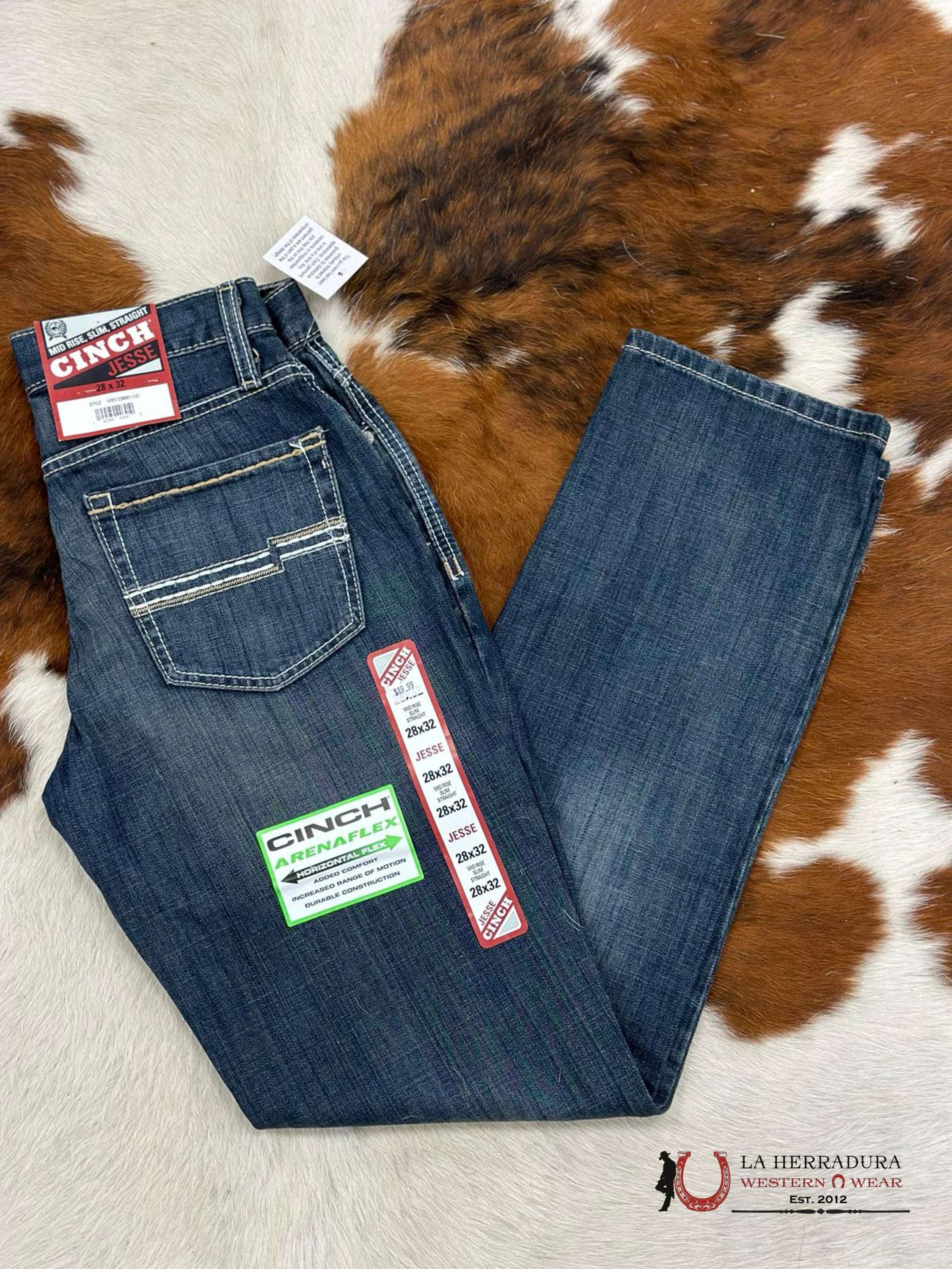 Cinch Jean Jesse Label Mid Rise Slim & Straight Ropa Hombres