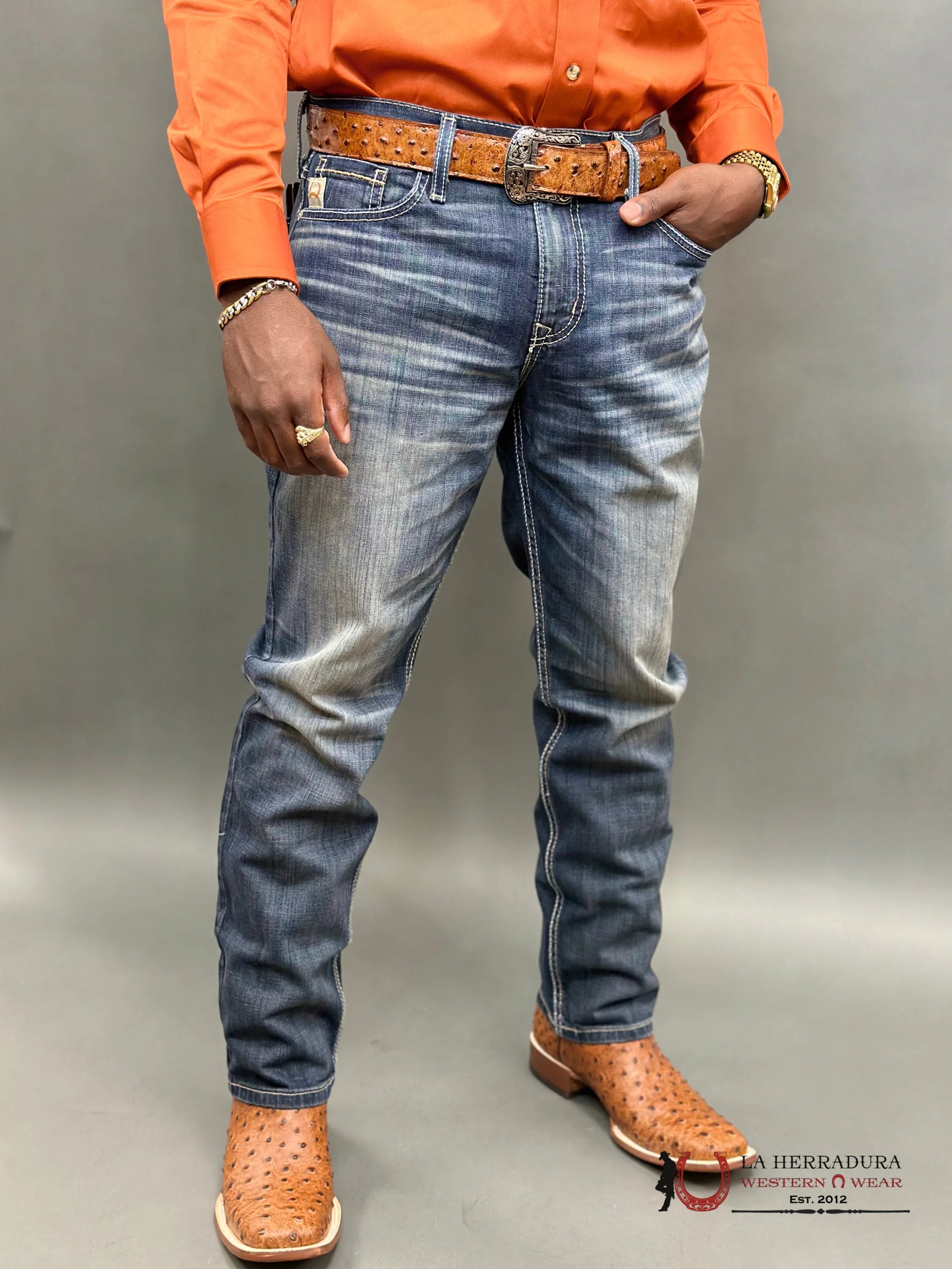 Cinch Jean Jesse Label Mid Rise Slim & Straight Ropa Hombres