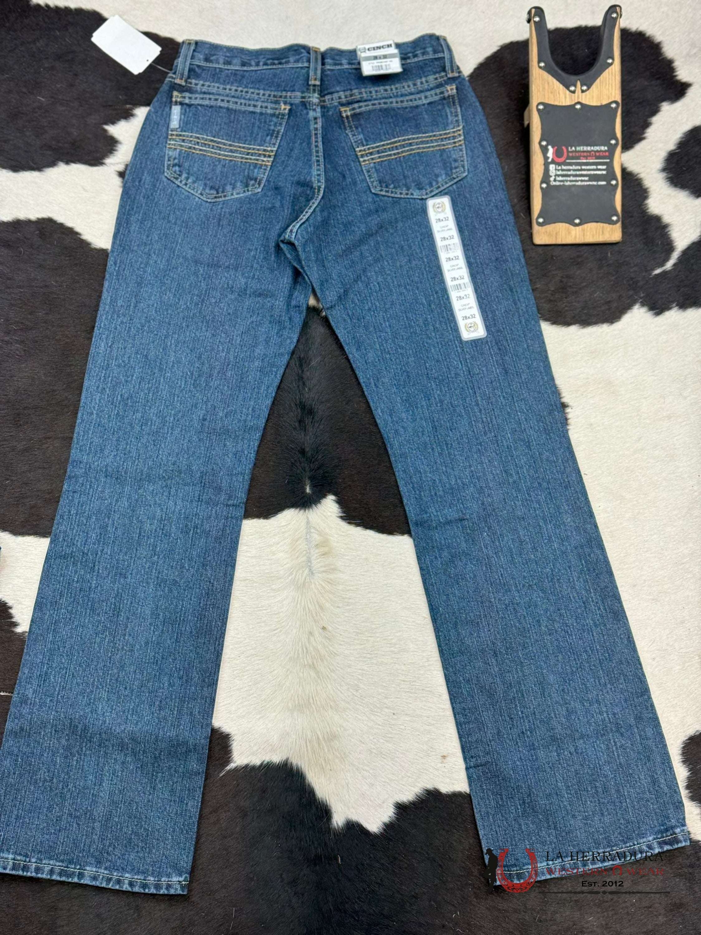 Cinch Jean Silver Label Medium Stone Mid Rise Slim Straight Leg Ropa Hombres