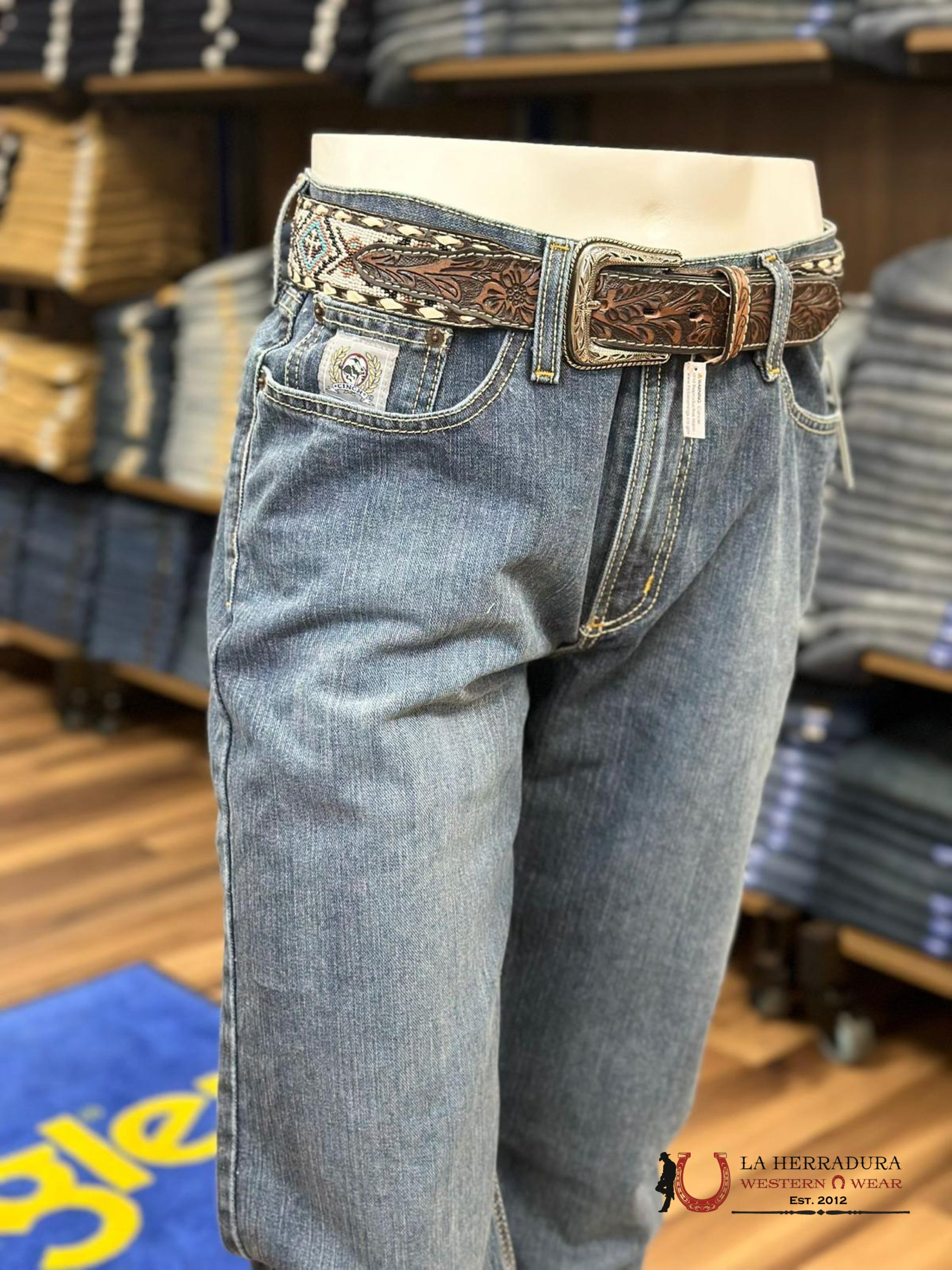 Cinch Jean Silver Label Medium Stone Mid Rise Slim Straight Leg Ropa Hombres