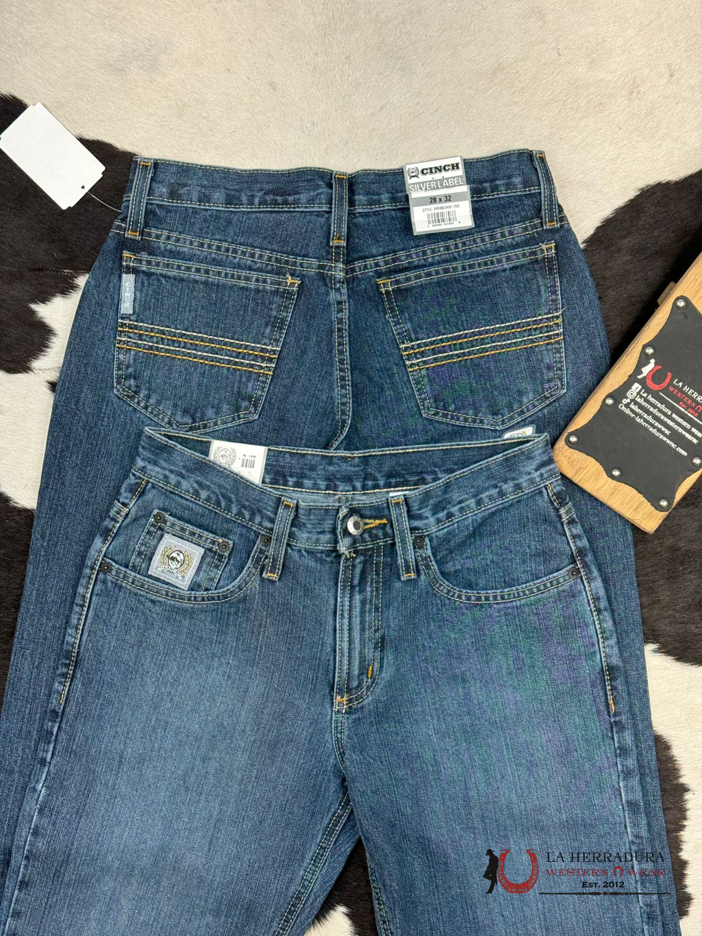 Cinch Jean Silver Label Medium Stone Mid Rise Slim Straight Leg Ropa Hombres