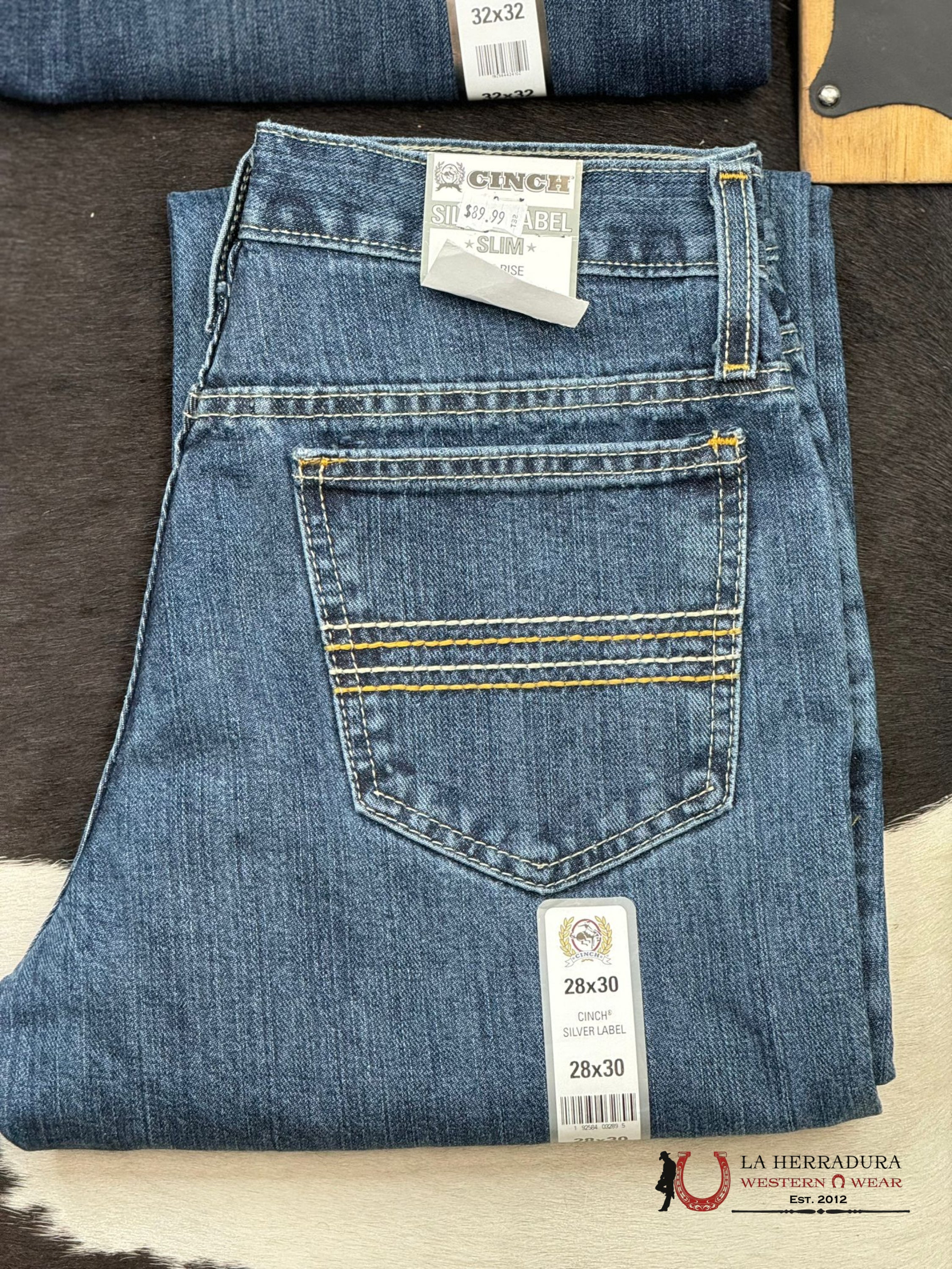 Cinch Jean Silver Label Medium Stone Mid Rise Slim Straight Leg Ropa Hombres