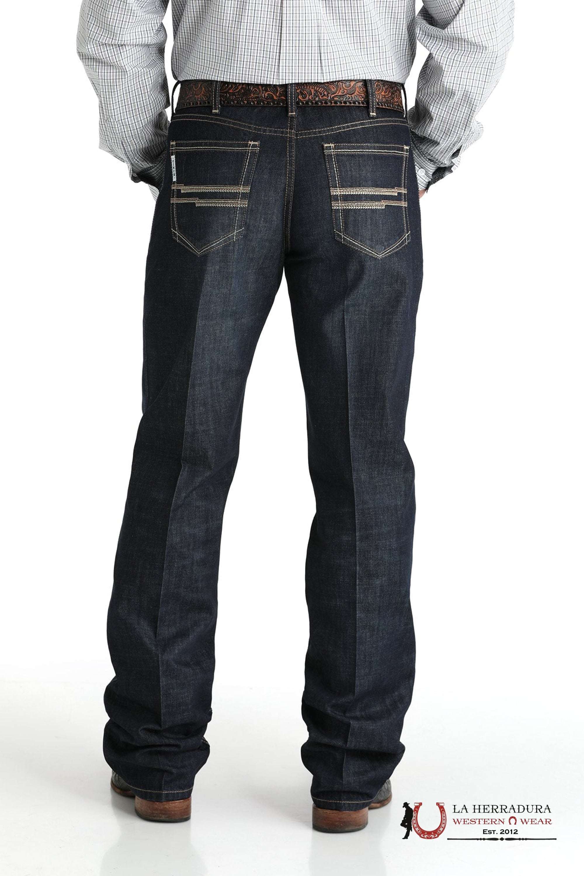 CINCH JEAN WHITE LABEL DARK WASH INDIGO RELAXED STRAIGHT LEG 4057 ROPA HOMBRES