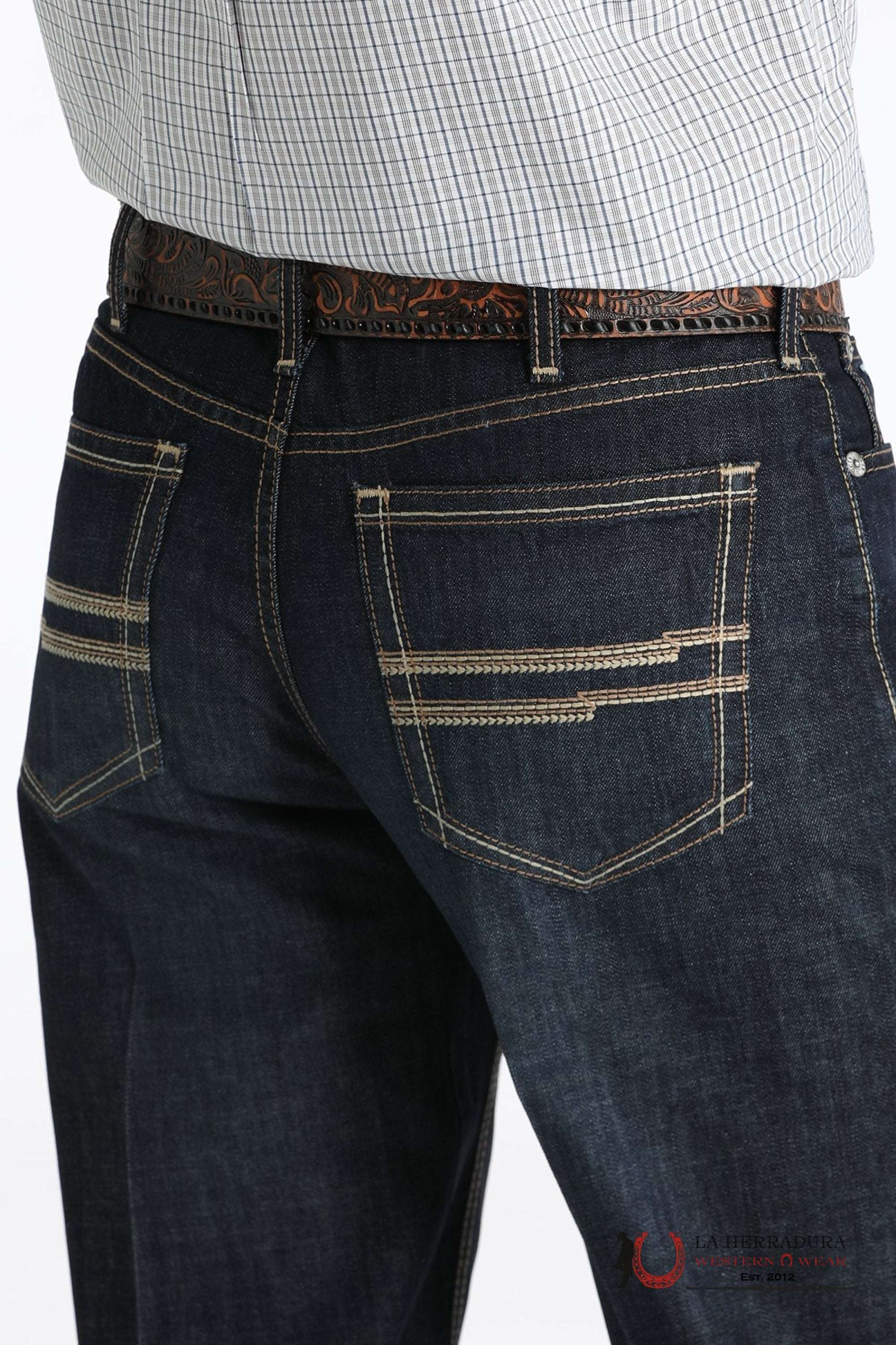 CINCH JEAN WHITE LABEL DARK WASH INDIGO RELAXED STRAIGHT LEG 4057 ROPA HOMBRES