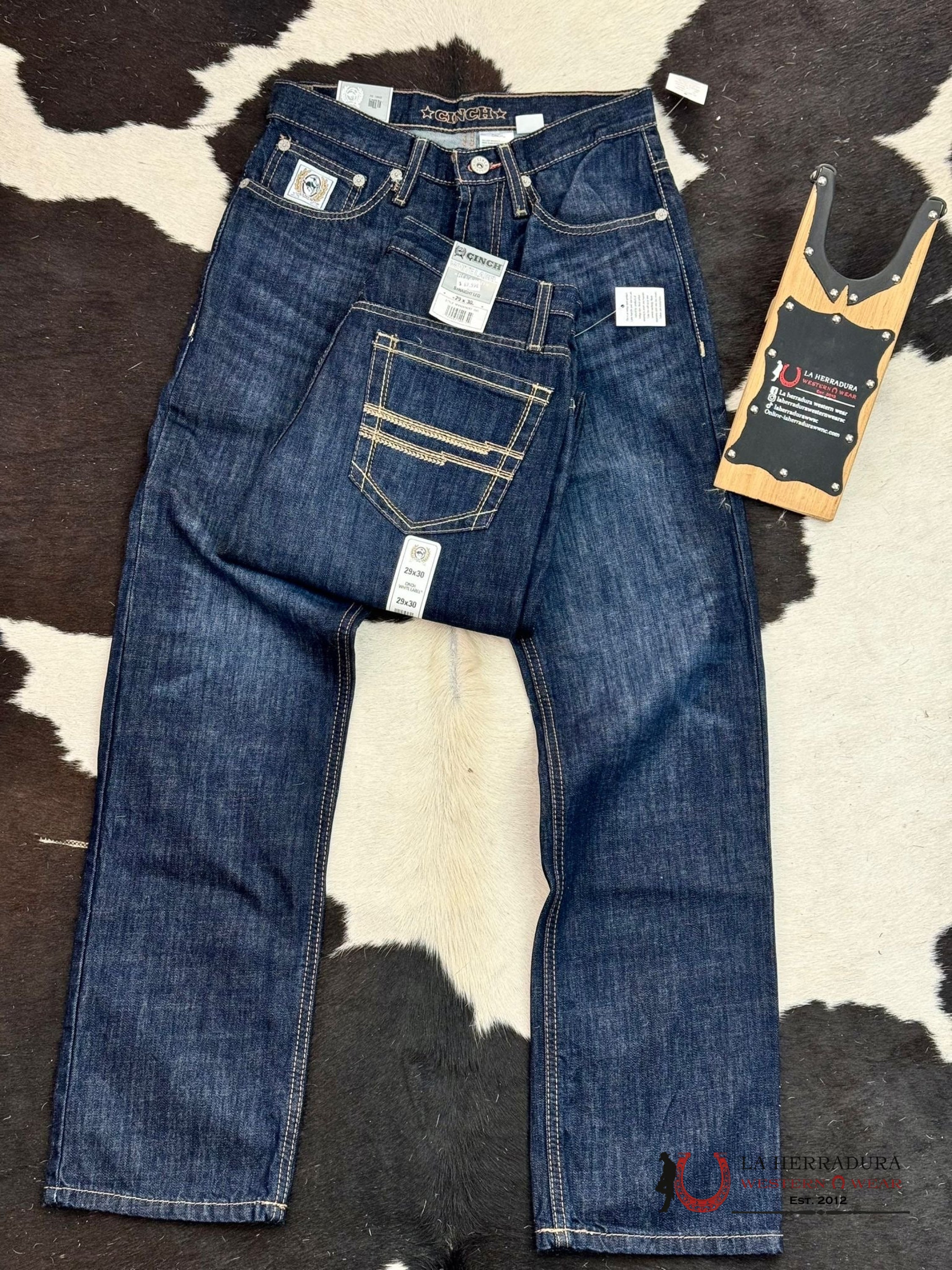 Cinch Jean White Label Dark Wash Indigo Relaxed Straight Leg Ropa Hombres