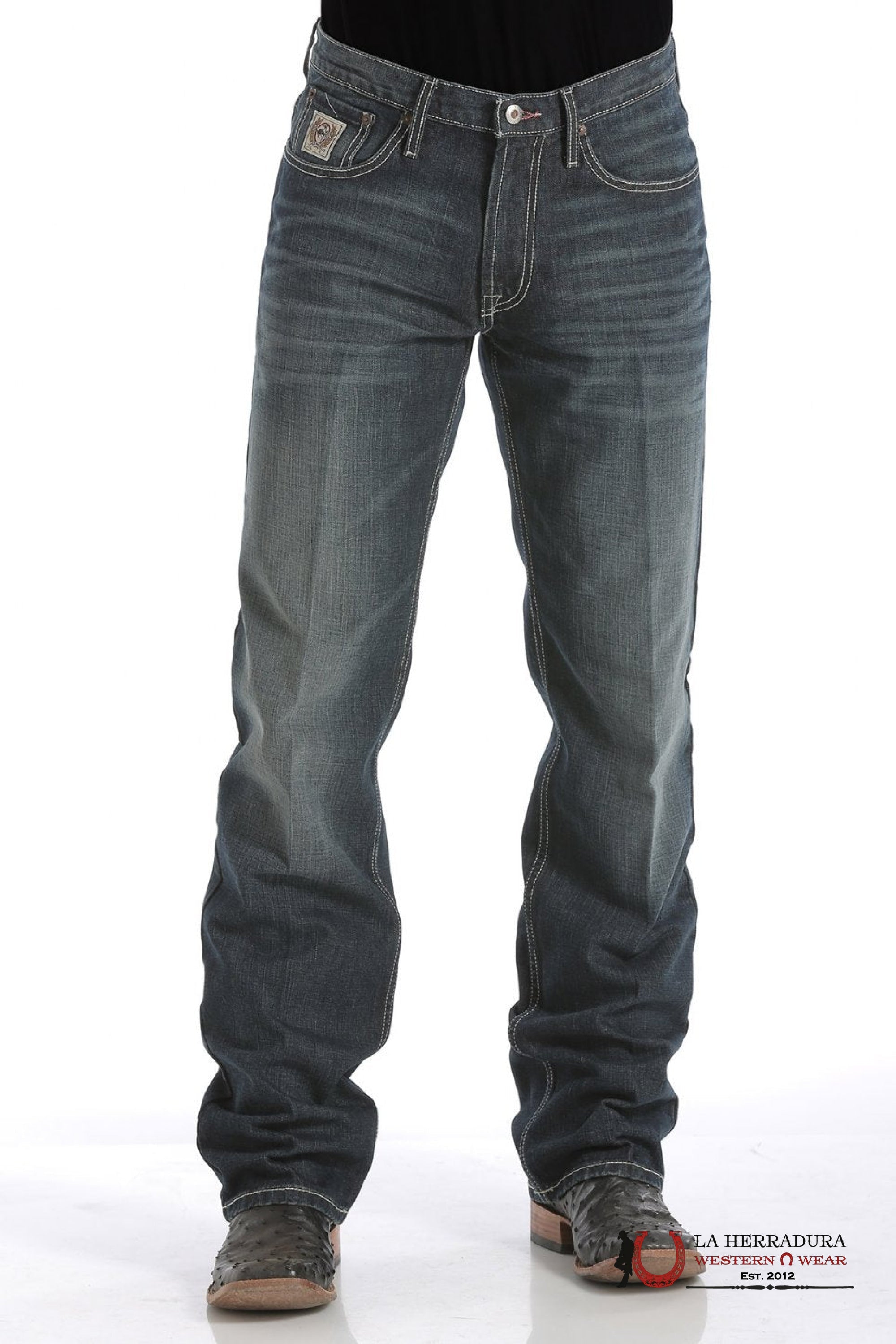 Cinch Jean White Label Relaxed Mid Rise Straight Leg Dark Stone Ropa Hombres