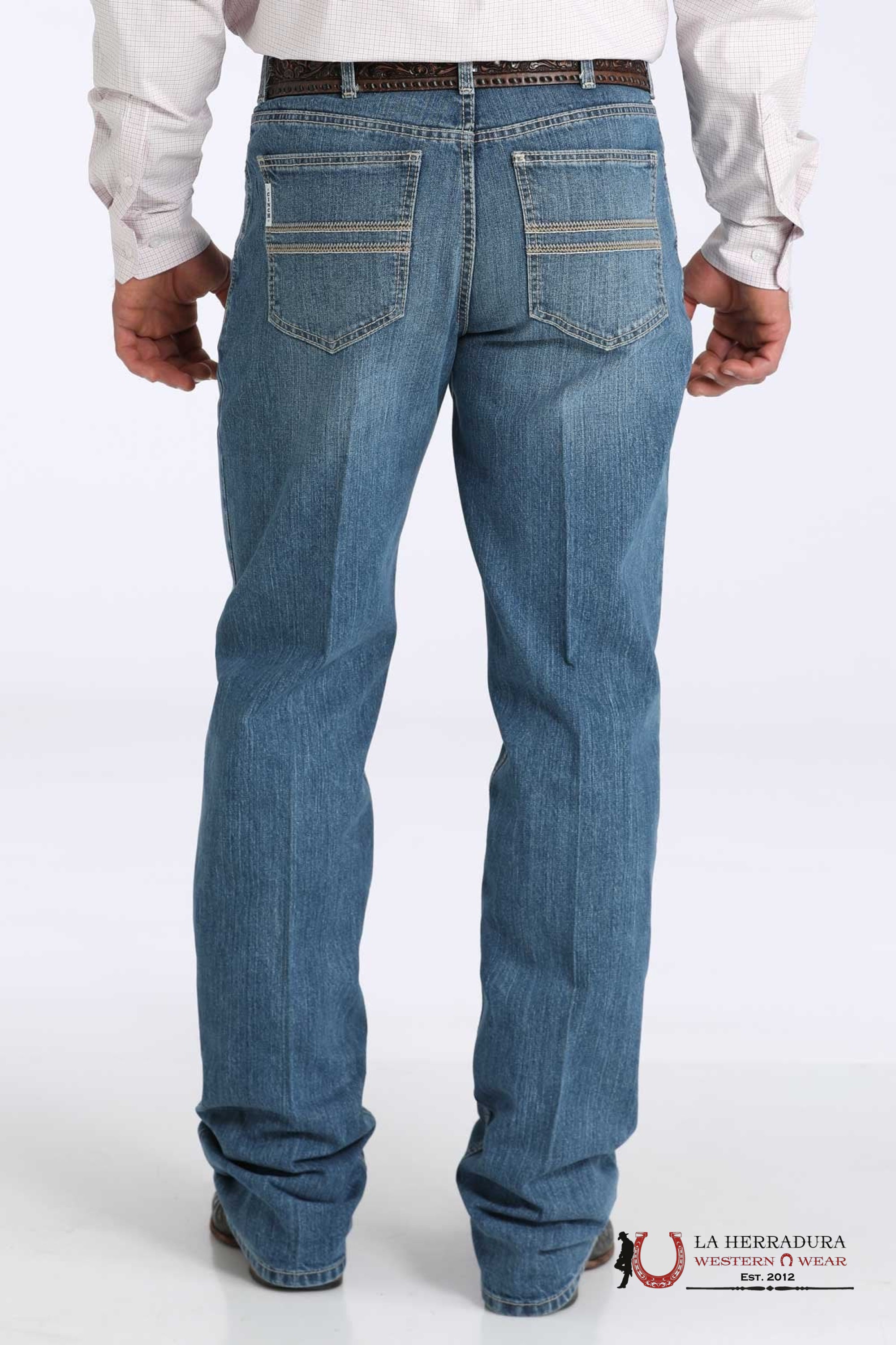 CINCH JEAN WHITE LABLE MEDIUM JEAN COLOR MID RISE RELAXED STRAIGHT LEG - 4060 ROPA HOMBRES