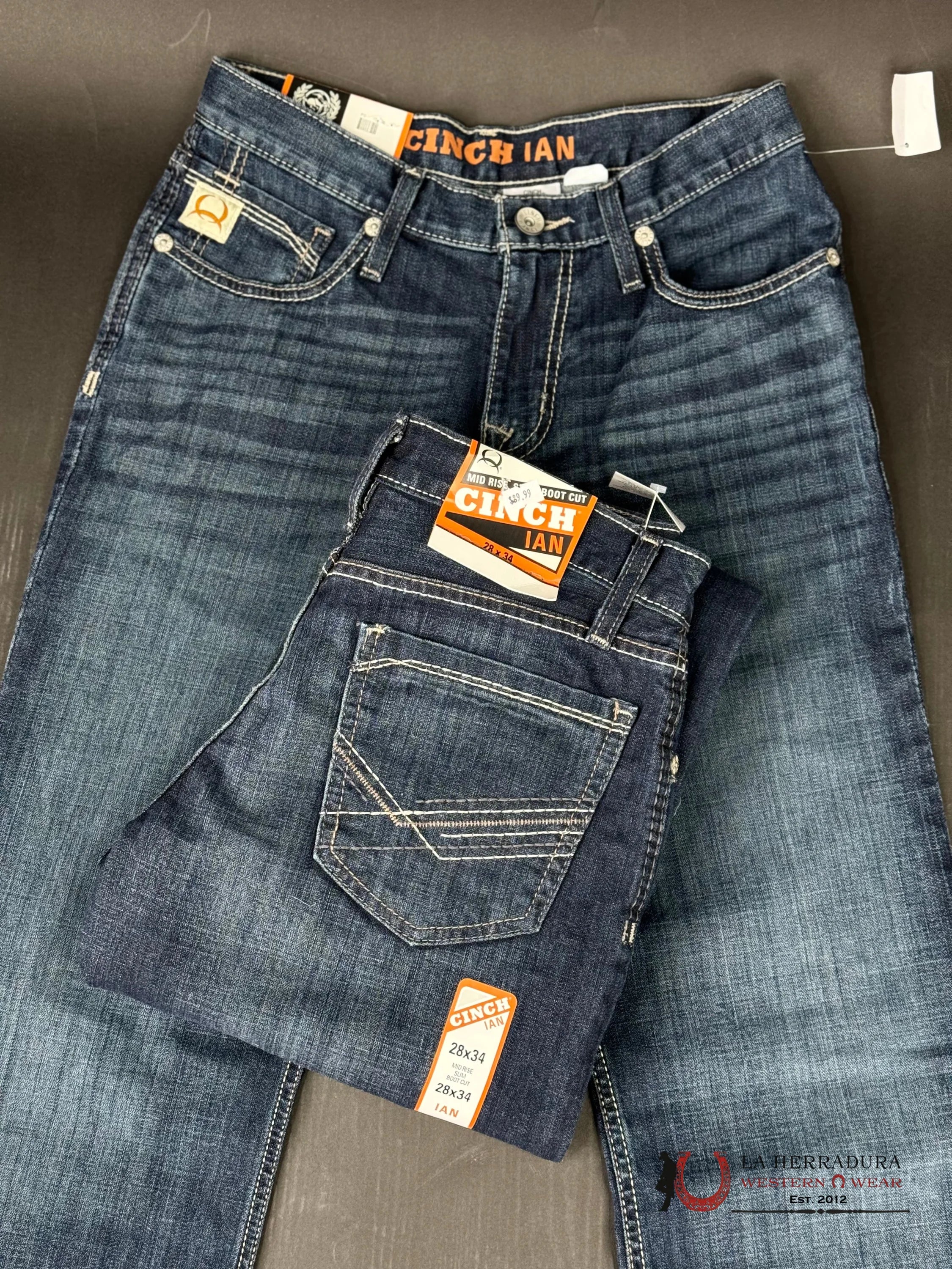 Cinch Jeans Ian Mid Rise Slim Boot Cut Dark Blue Ropa Hombres