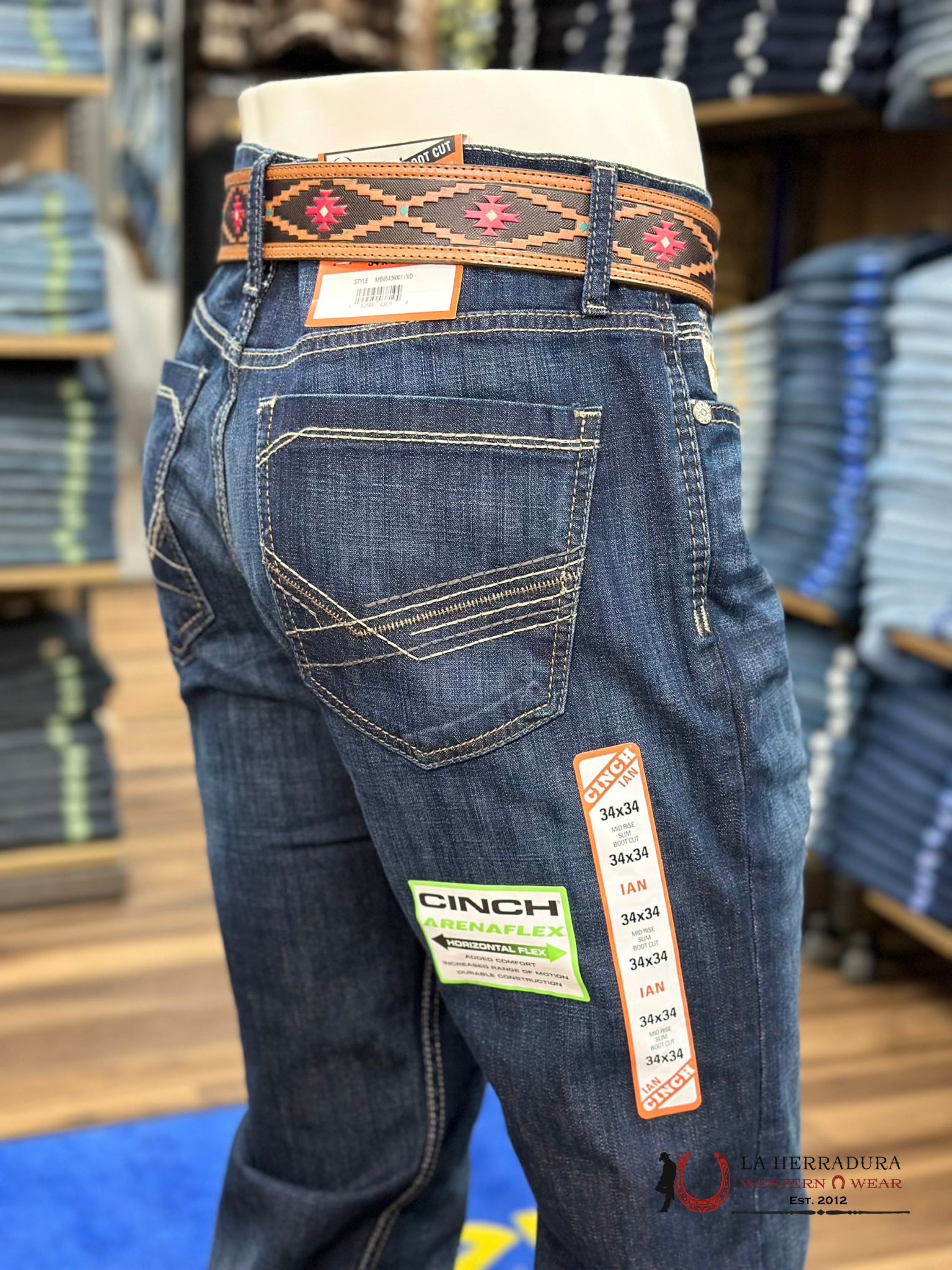 Cinch Jeans Ian Mid Rise Slim Boot Cut Dark Blue Ropa Hombres
