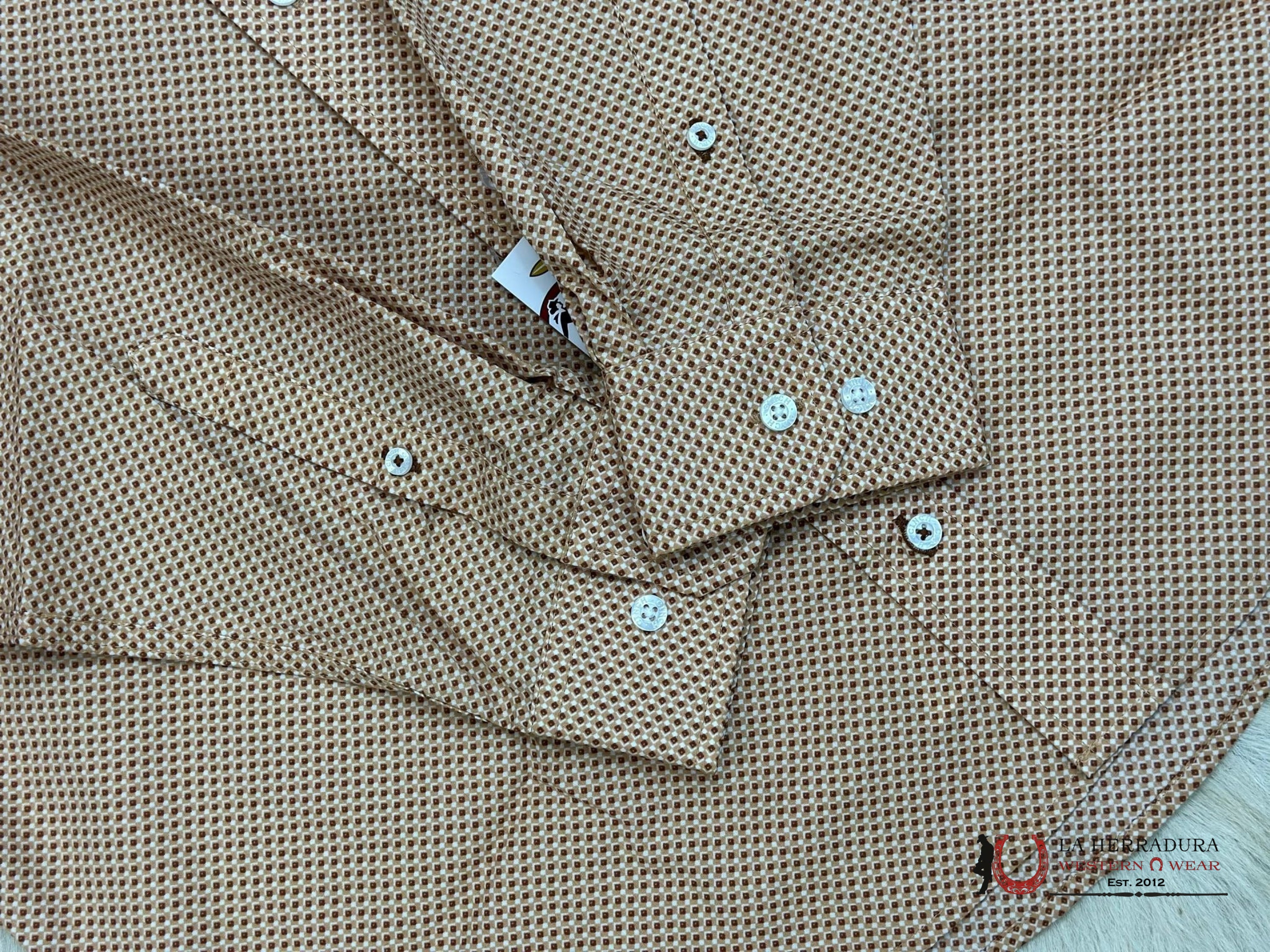 Cinch Light Orange Long Sleeve Button Up Ropa Hombres