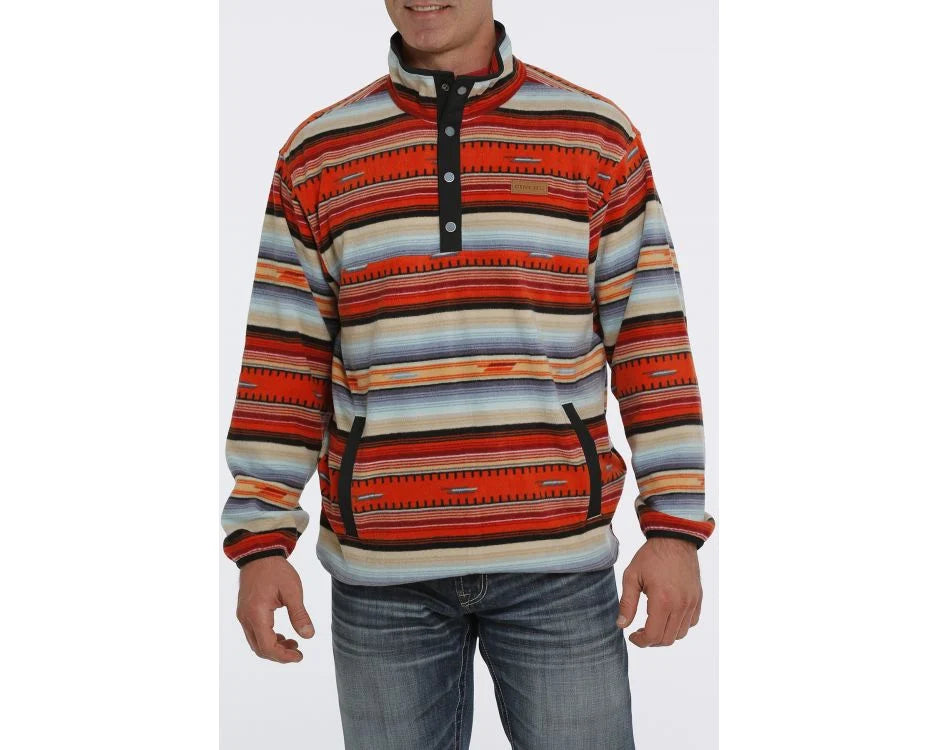 CINCH MENS Naranja/Azul claro Azteca Pull Over