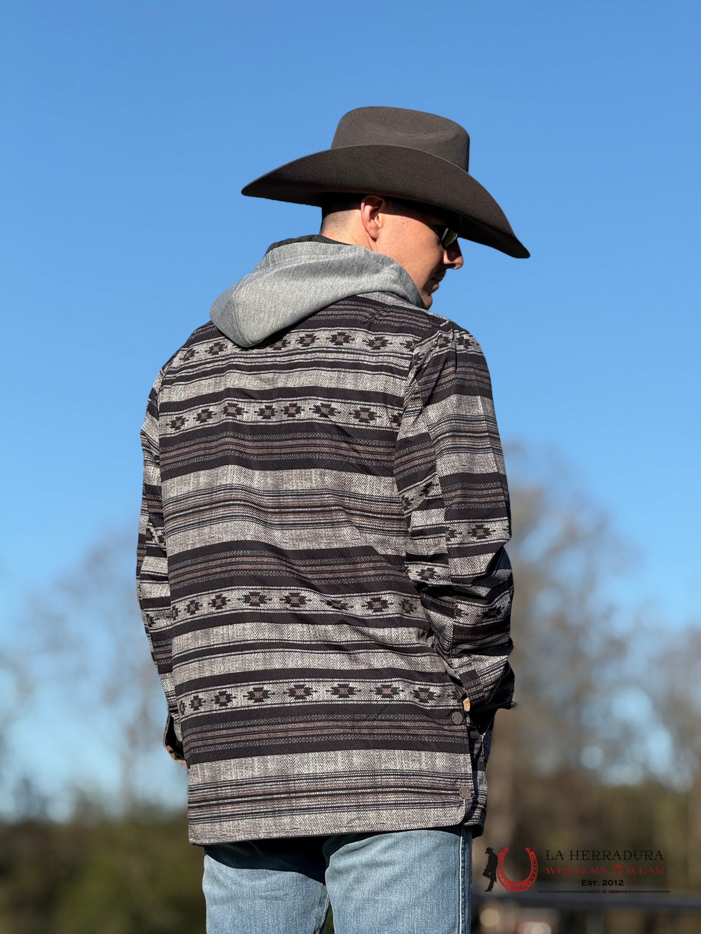 Cinch Mens Barn Coat Black/Grey Ropa Hombres