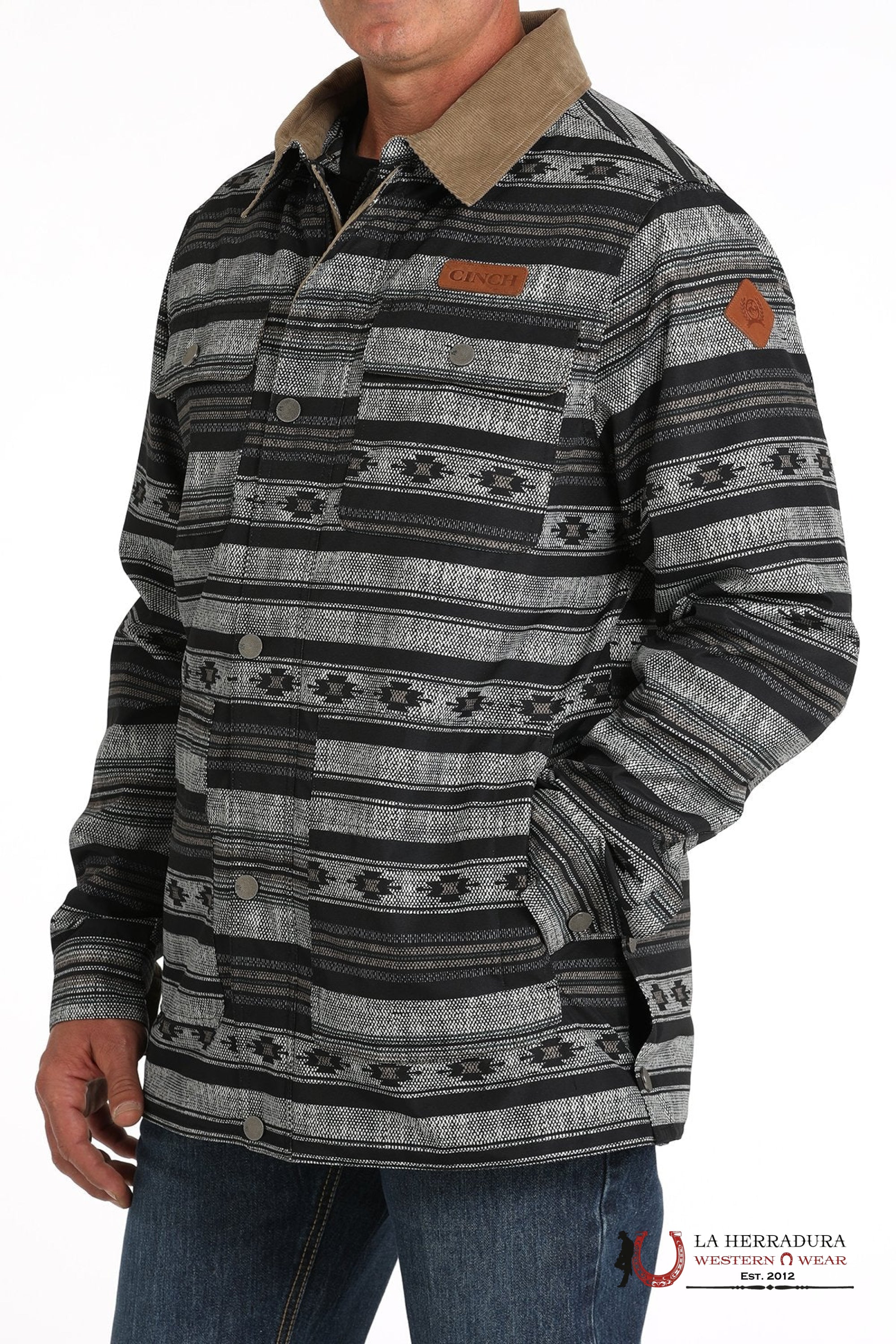 Cinch Mens Barn Coat Black/Grey Ropa Hombres