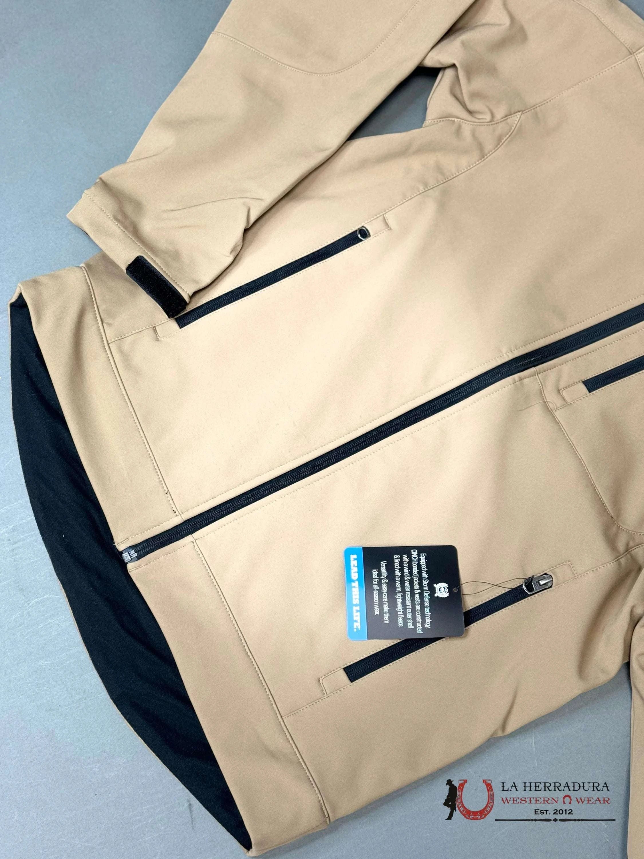 Cinch Mens Beige Classic Team Logo Ropa Hombres