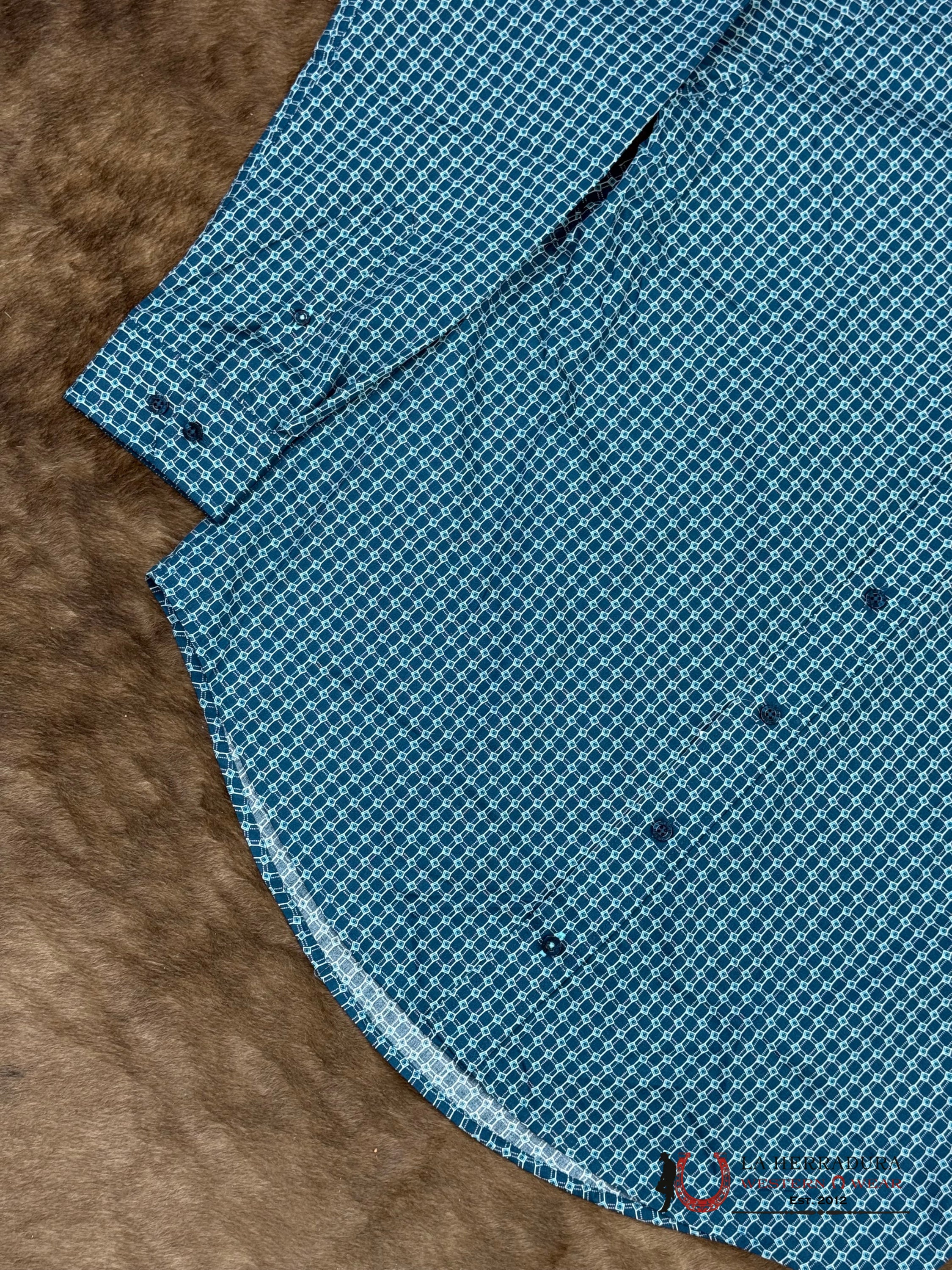 Cinch Men’s Blue Long Sleeve Shirt - 5898 ROPA HOMBRES