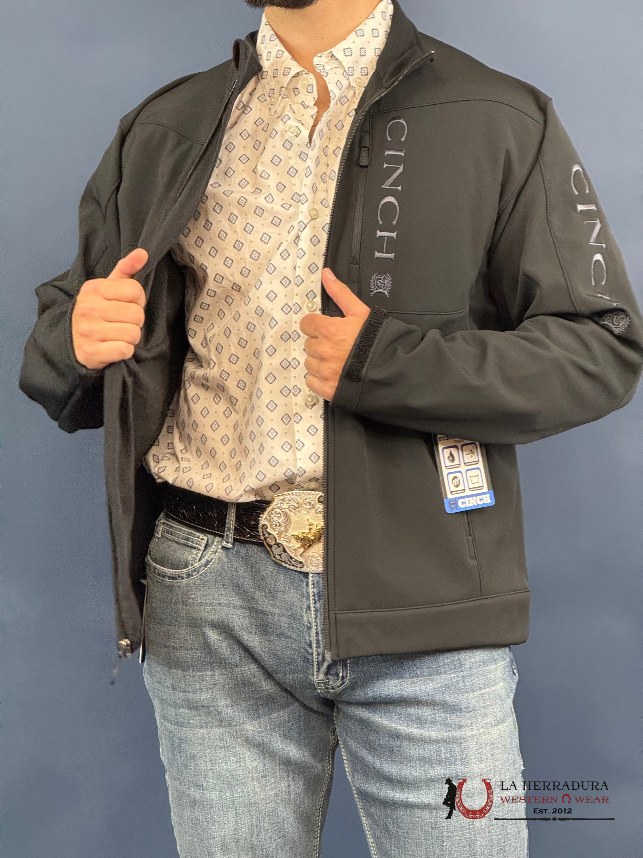 Cinch Mens Bonded Concealed Carry Jacket- Black 3014 Ropa Hombres