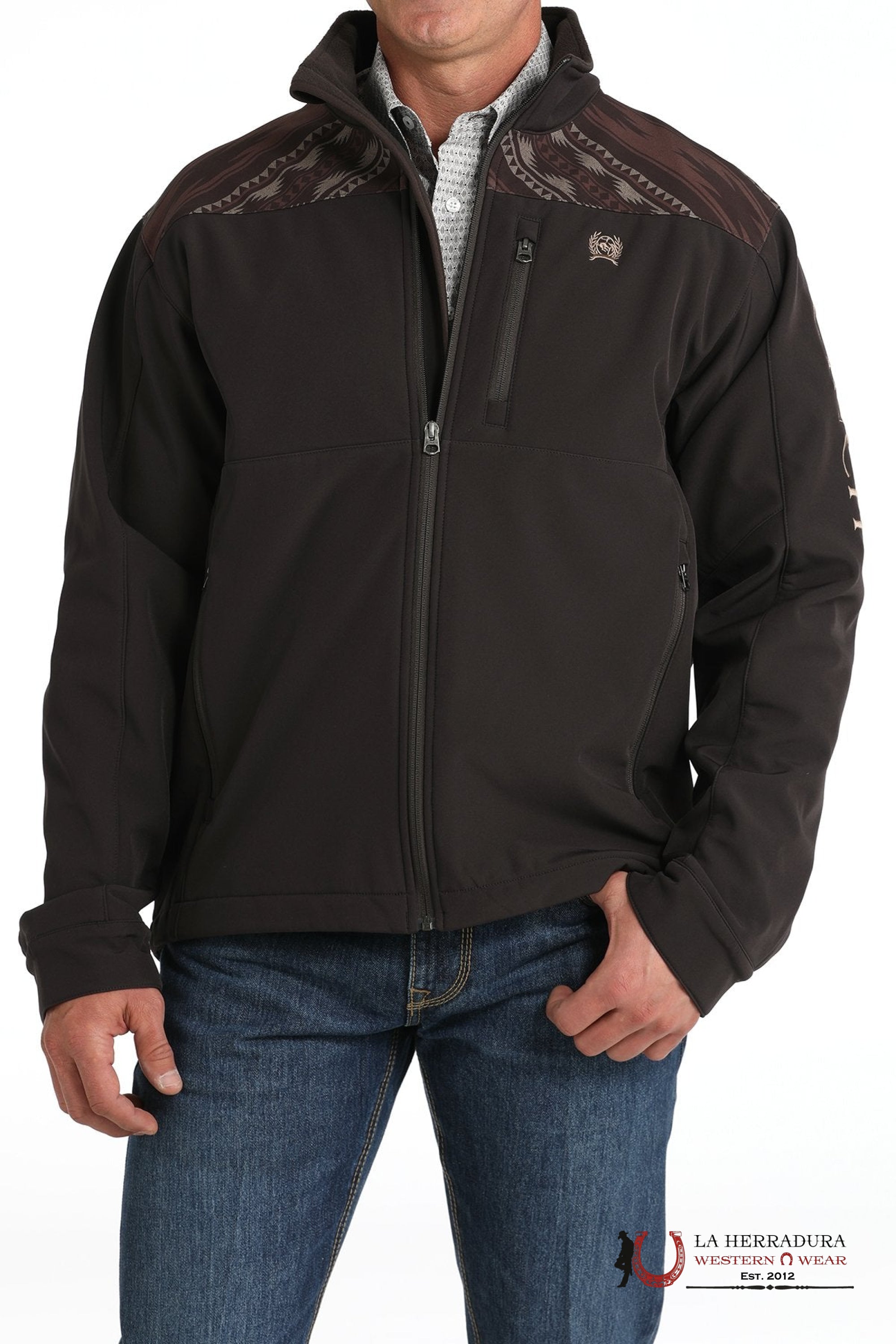 Cinch Mens Bonded Jacket Brown Aztec Top 3008 Ropa Hombres