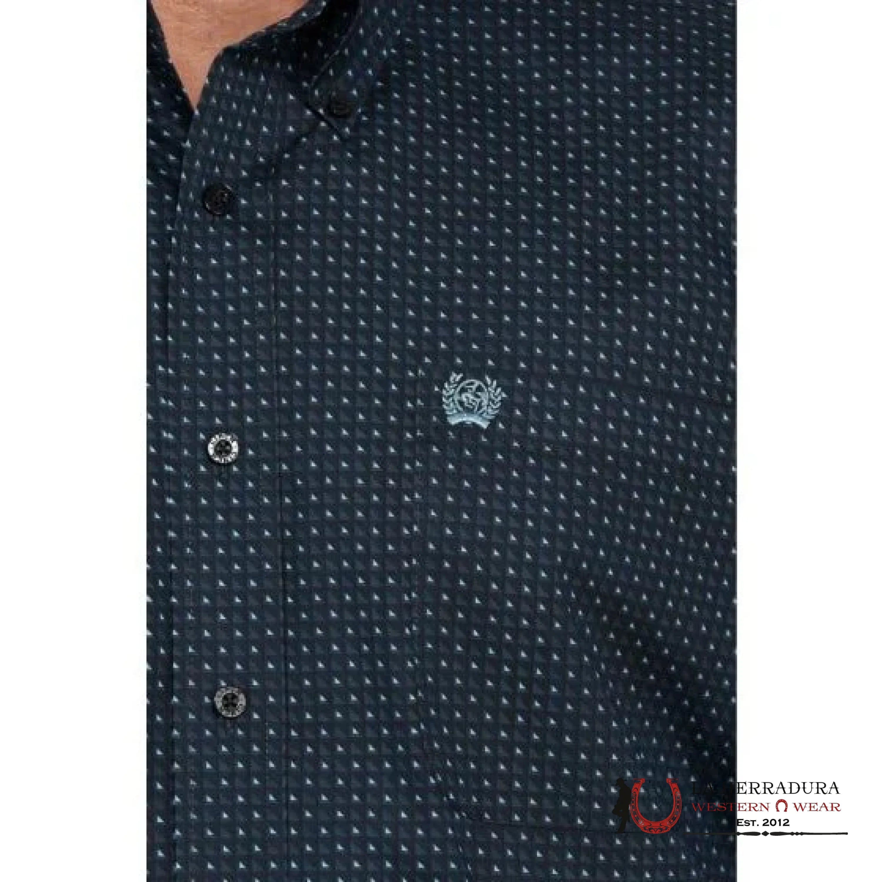 CINCH MEN’S MODERN FIT GEOMETRIC PRINT BUTTON-DOWN WESTERN SHIRT - NAVY MTW1105415 ROPA HOMBRES