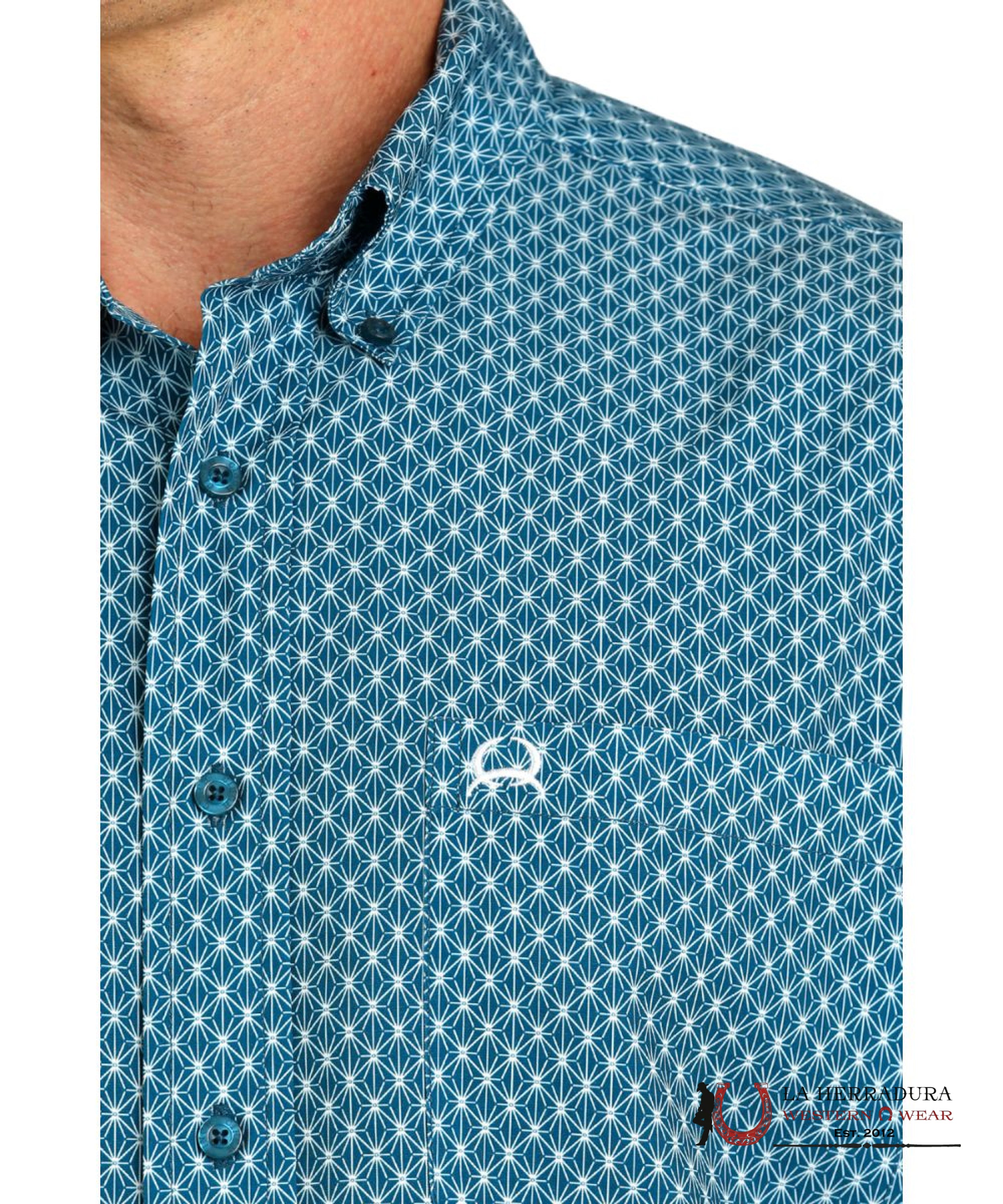 CINCH MEN’S ROOSTER PRINT BUTTON DOWN WESTERN SHIRT TEA MTW1704139 ROPA HOMBRES