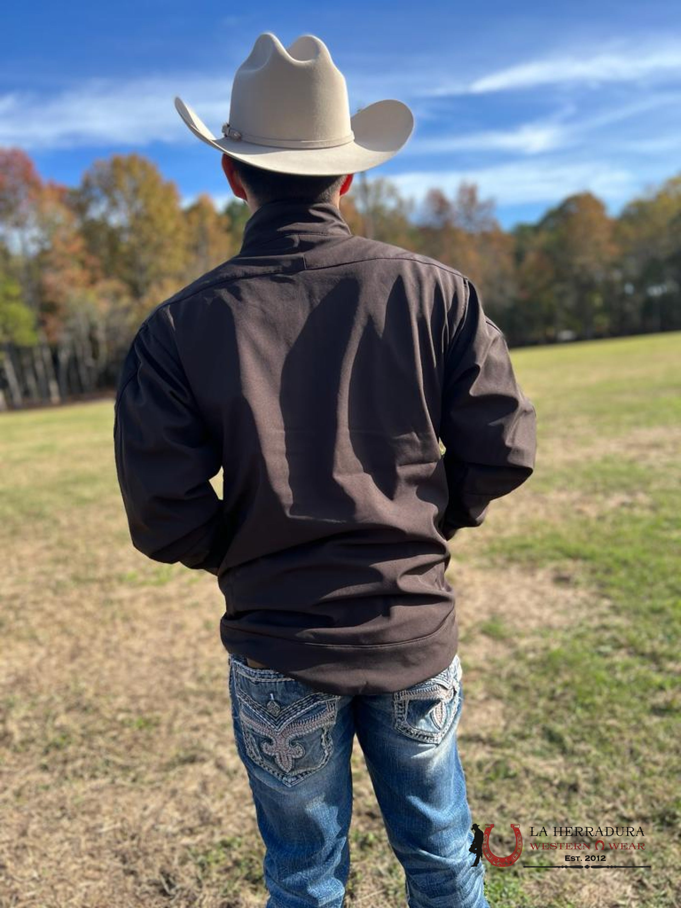 Cinch Mens Southwestern Bonded Jacket Brown Logo Aztec Ropa Hombres