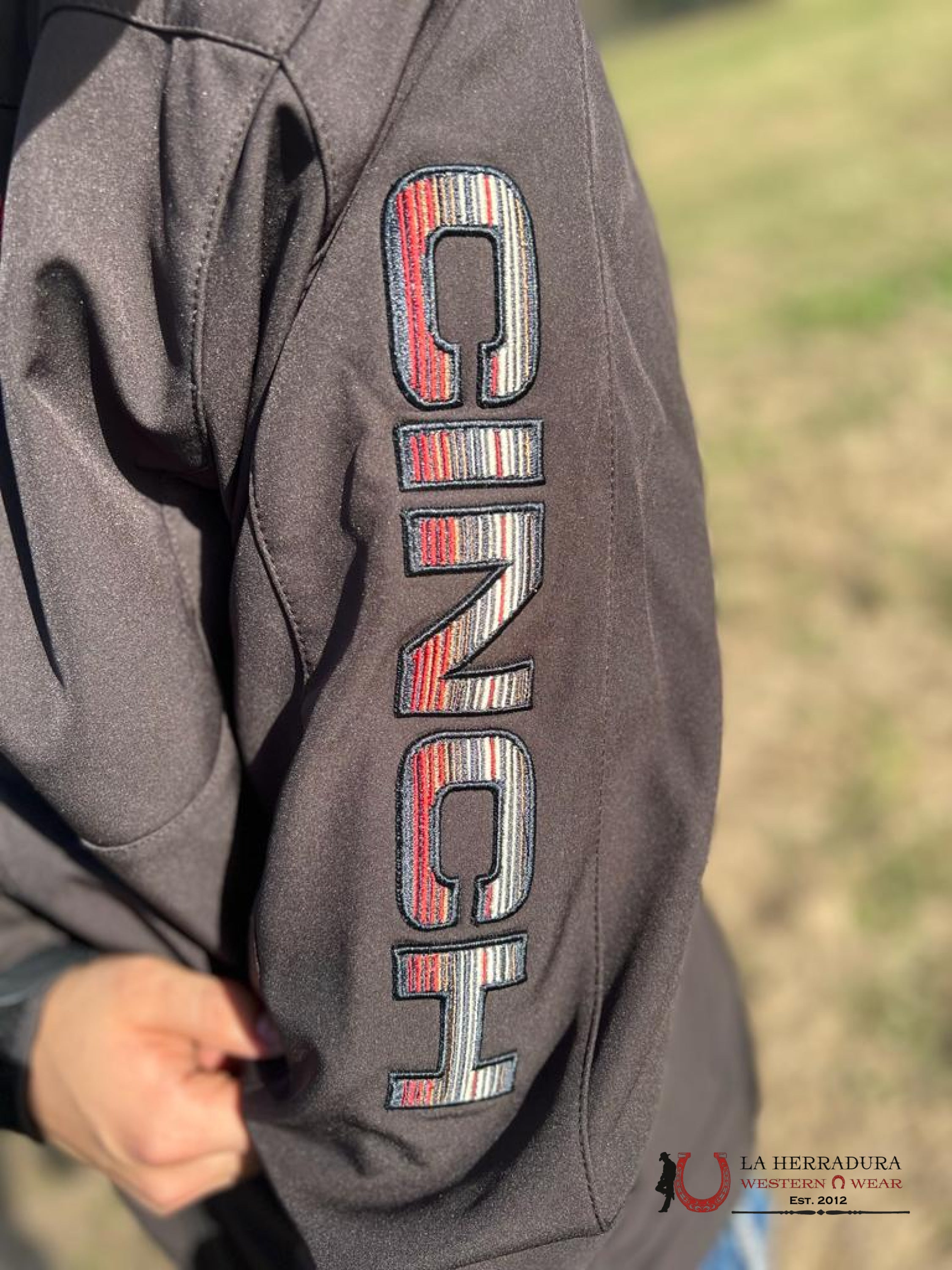 Cinch Mens Southwestern Bonded Jacket Brown Logo Aztec Ropa Hombres