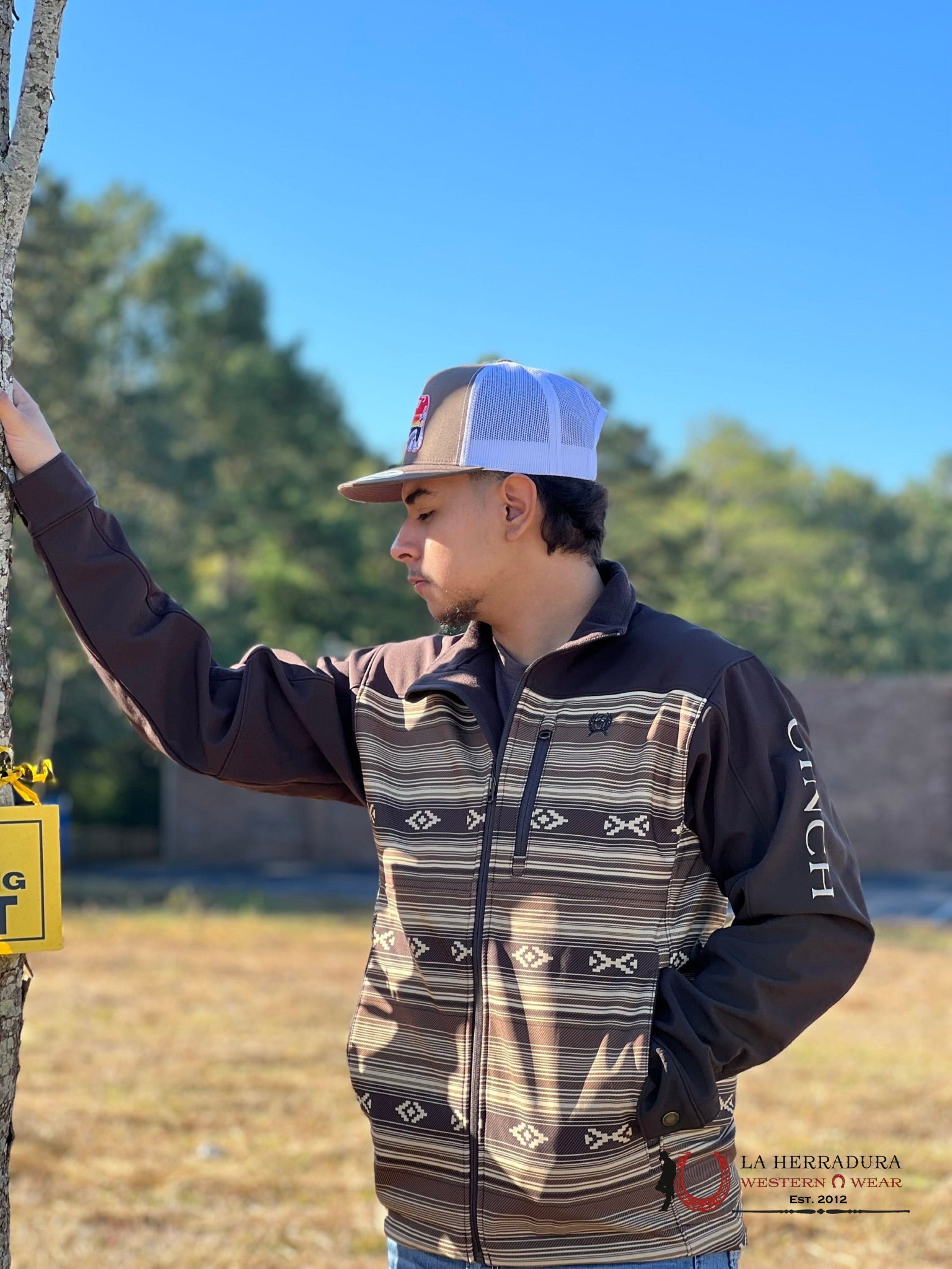 Cinch Mens Southwestern Bonded Jacket Brown Ropa Hombres