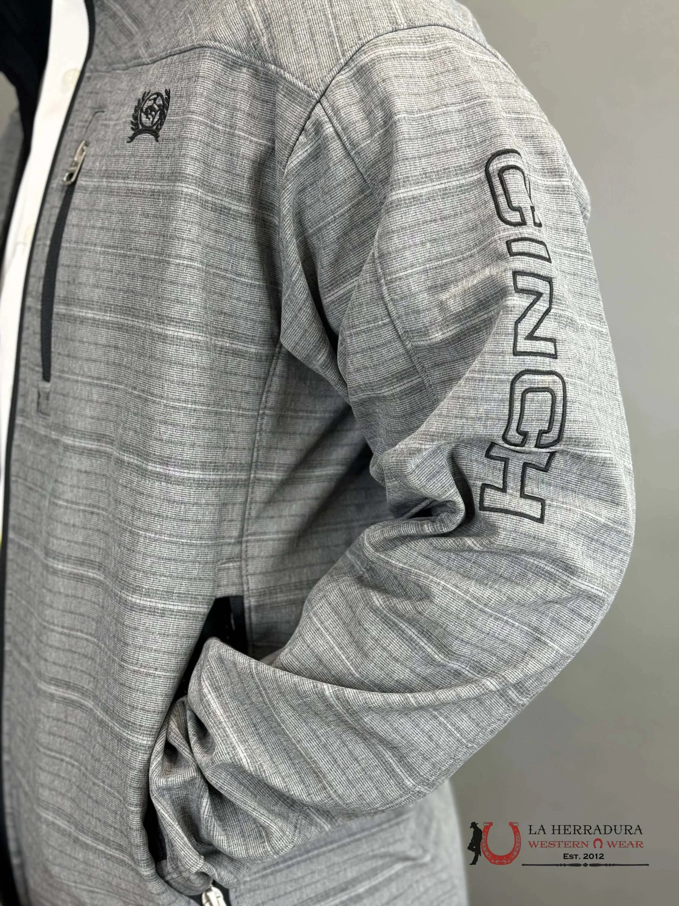 Cinch Mens Southwestern Bonded Jacket Grey / Black Ropa Hombres