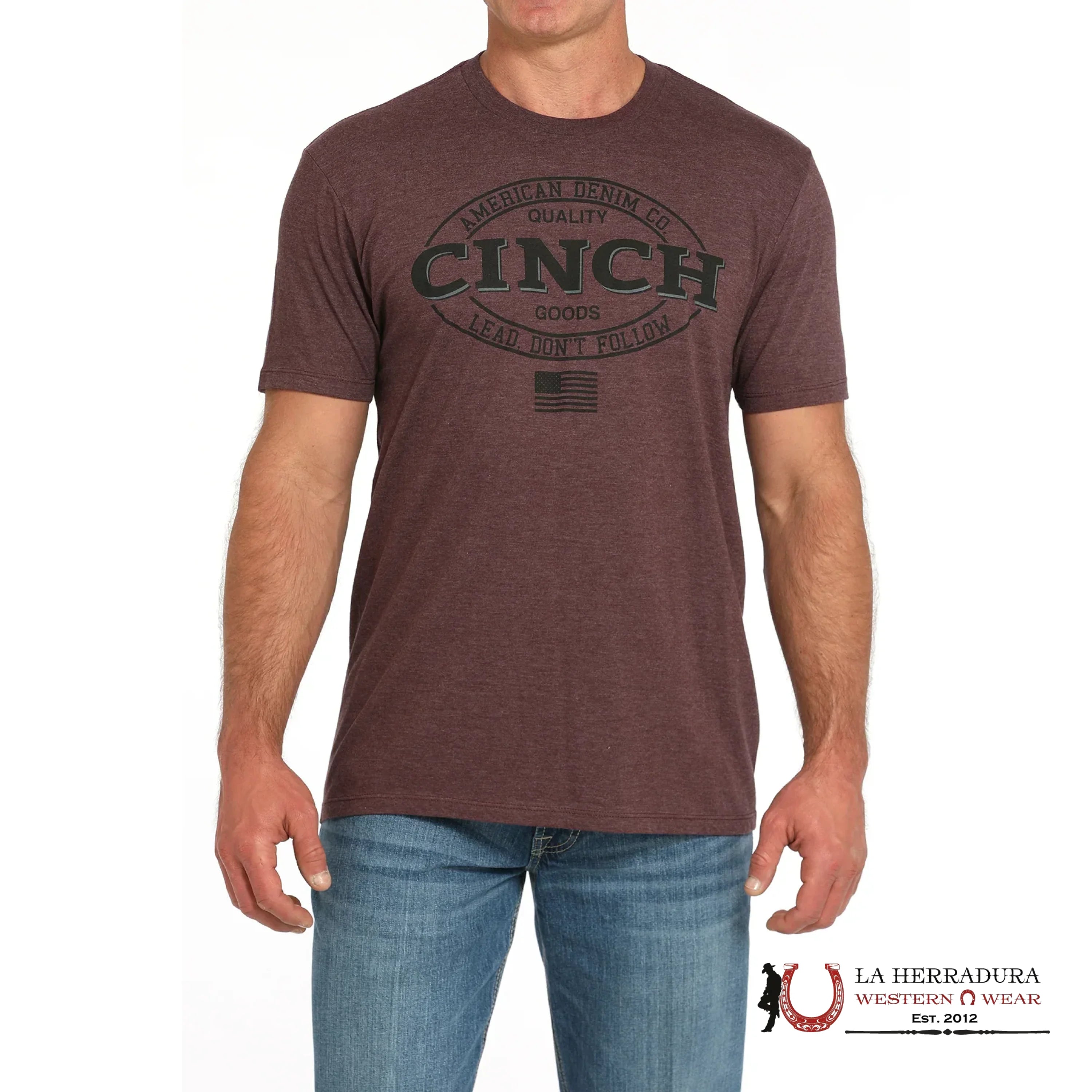 Cinch Men’s T-Shirt Purple MTT1690677 ROPA HOMBRES