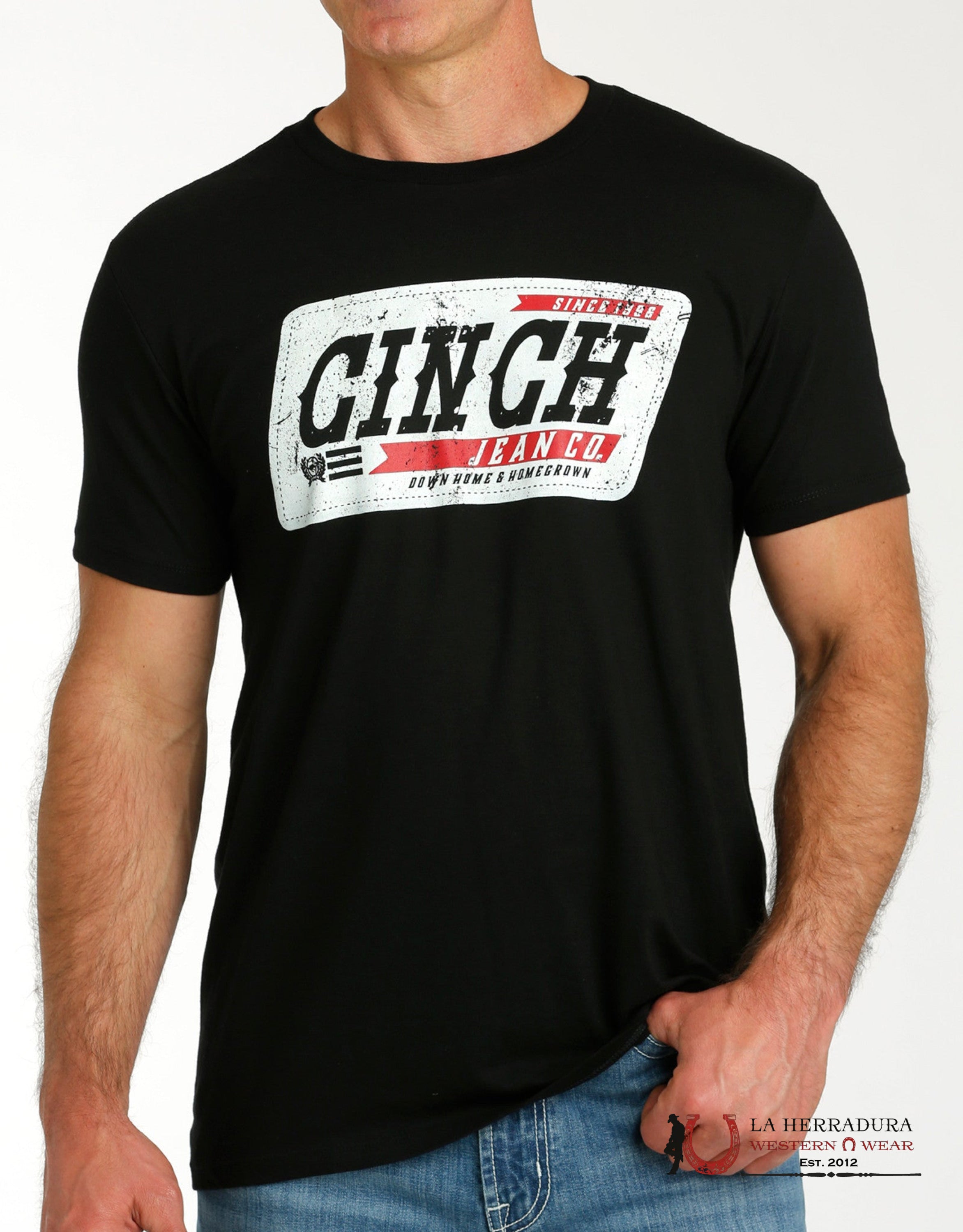CINCH MENS TSHIRT - BLACK DOWN HOME & HOMEGROWN MTT1690621 ROPA HOMBRES