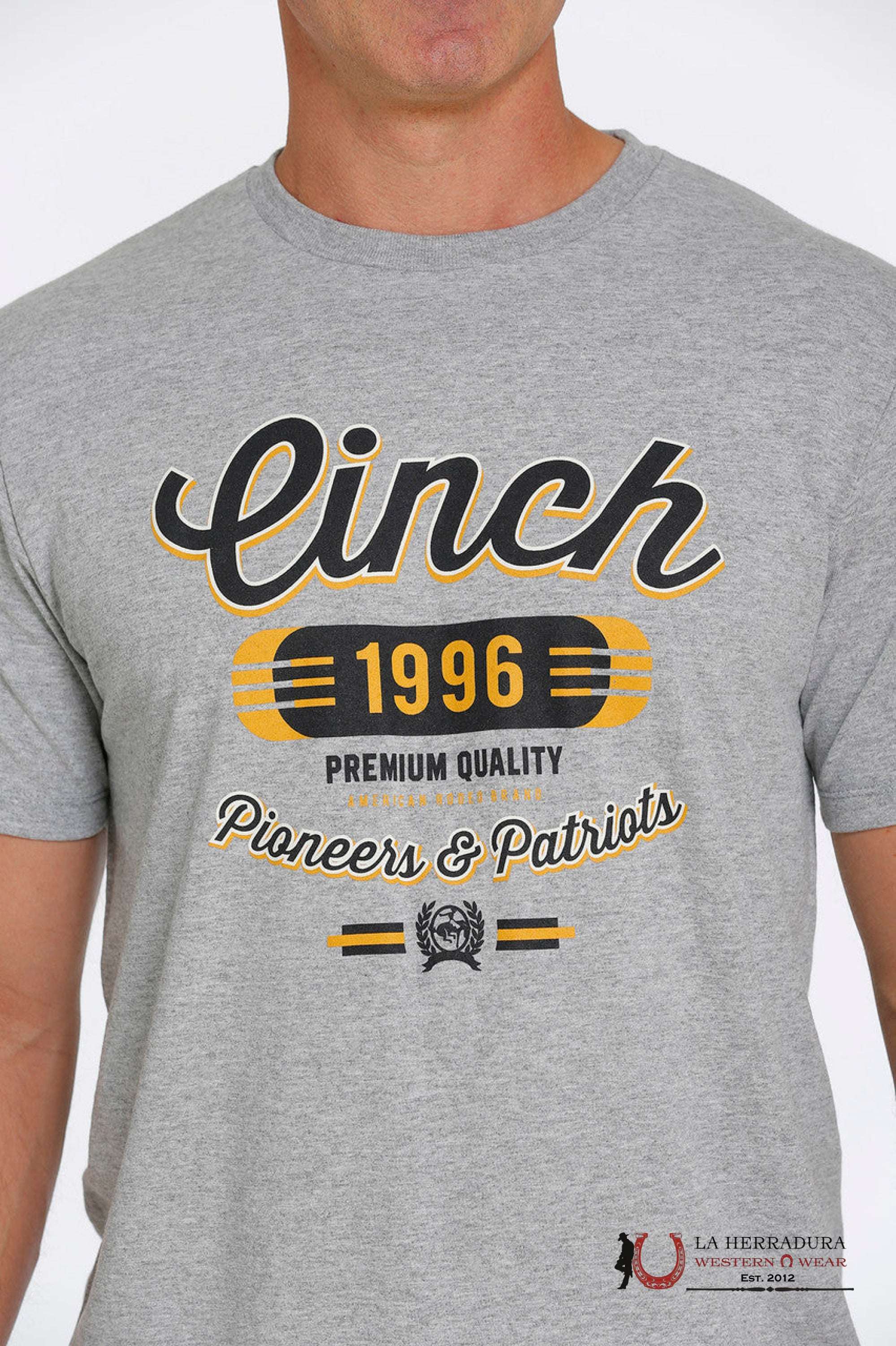 CINCH MENS TSHIRT GRAY MTT1690511 ROPA HOMBRES