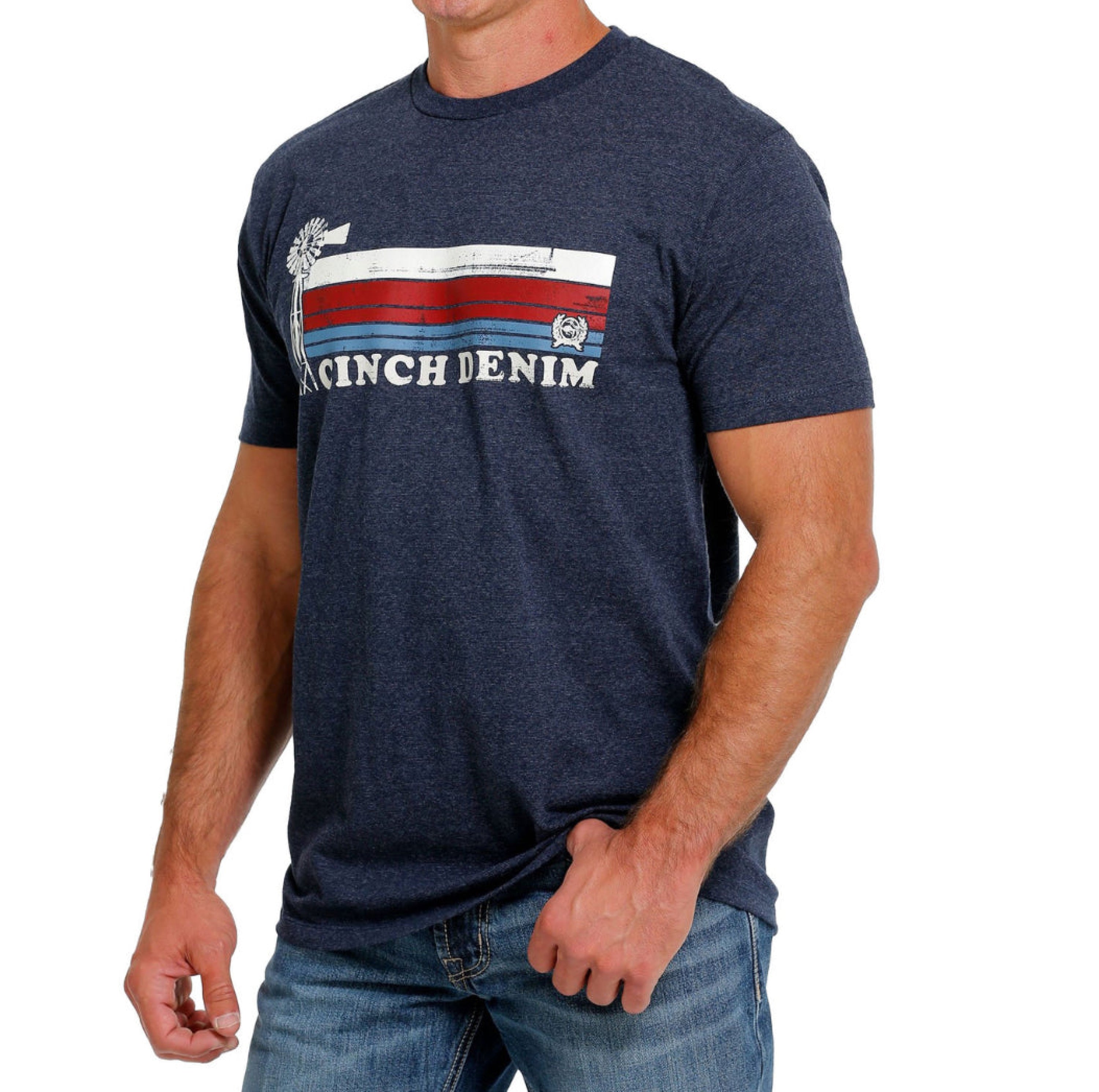 CINCH MENS TSHIRT - NAVY DENIM MTT1690588 ROPA HOMBRES