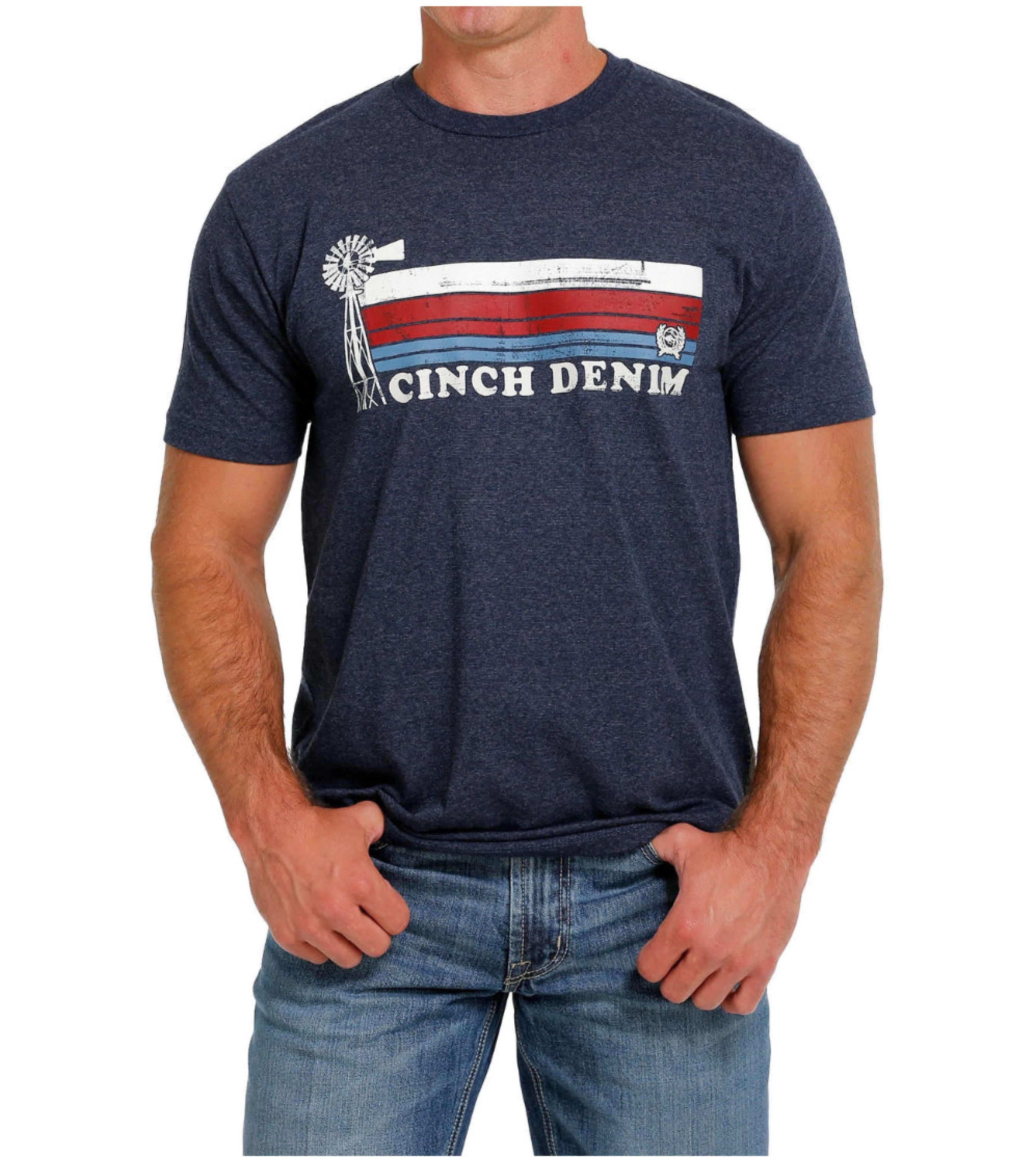 CINCH MENS TSHIRT - NAVY DENIM MTT1690588 ROPA HOMBRES