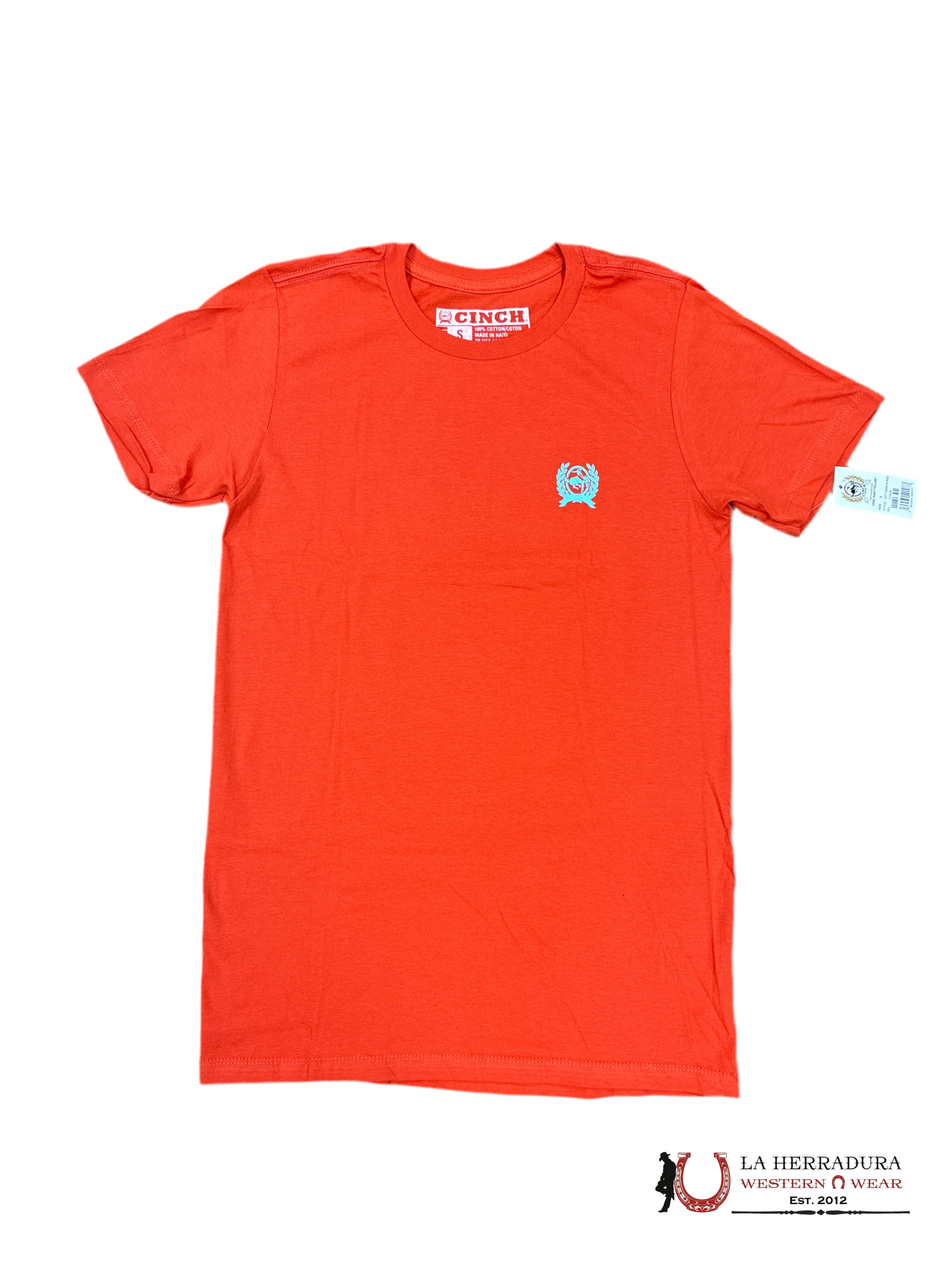 CINCH MENS TSHIRT -RANCH SUPPLY ORANGE GRAPHIC MTT1690618 ROPA HOMBRES