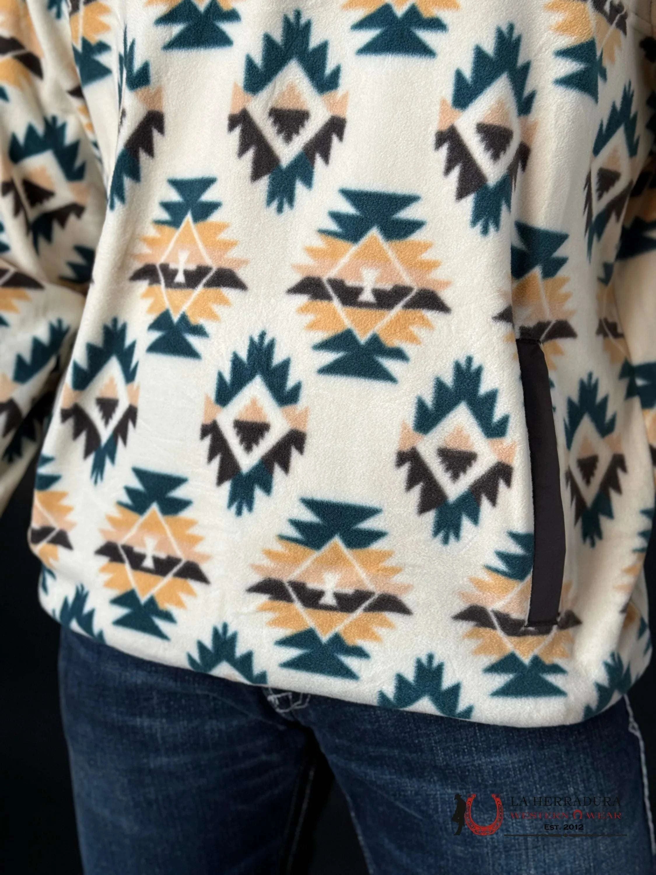 Cinch Mens White Aztec Pull Over Ropa Hombres