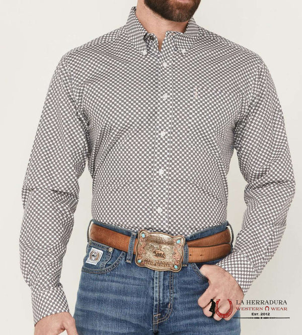 CINCH MENS WHITE MODERN LONG SLEEVE SHIRT MTW1347129