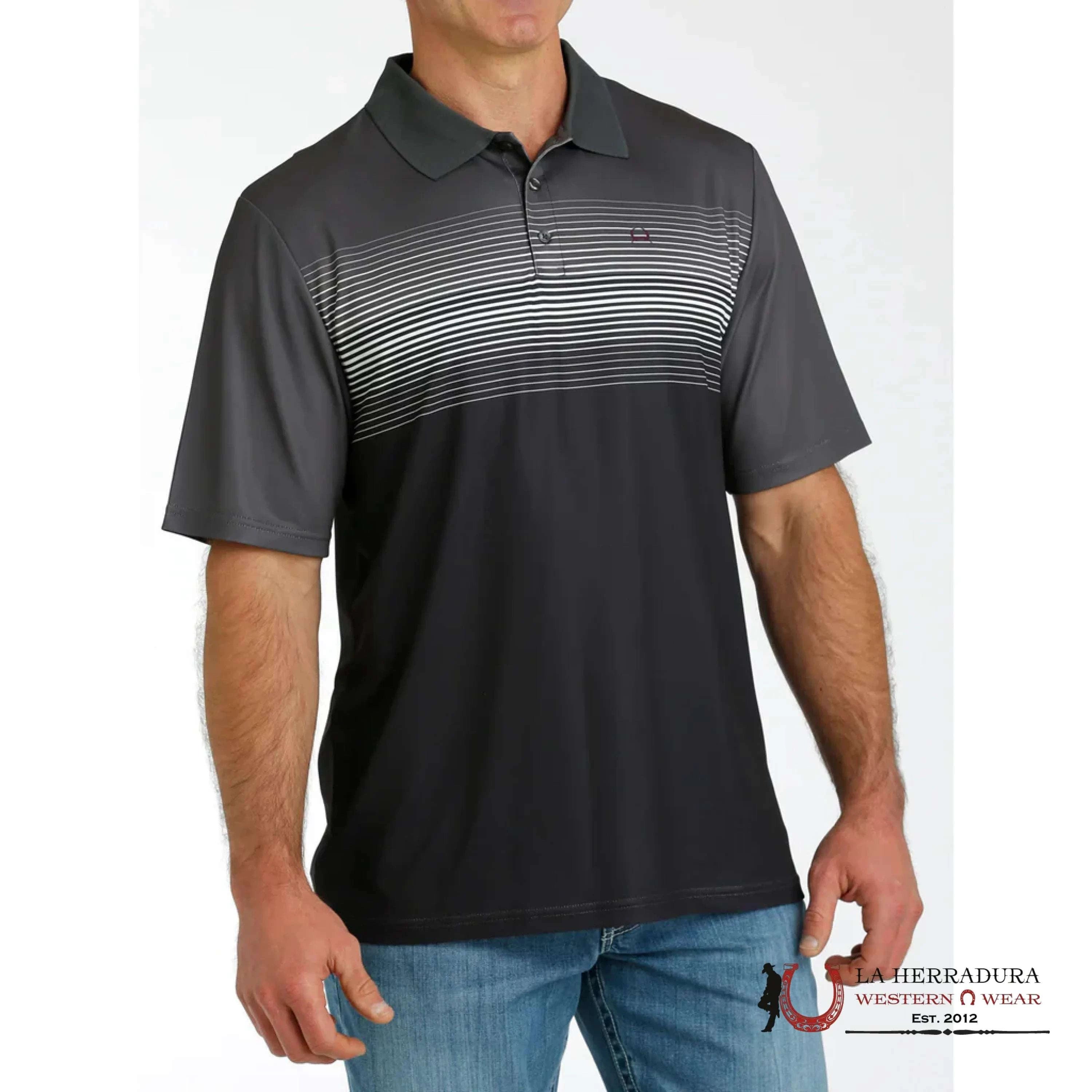 CINCH POLO GREY PURPLE SHORT SLEEVE SHIRT MTK1824008 ROPA HOMBRES