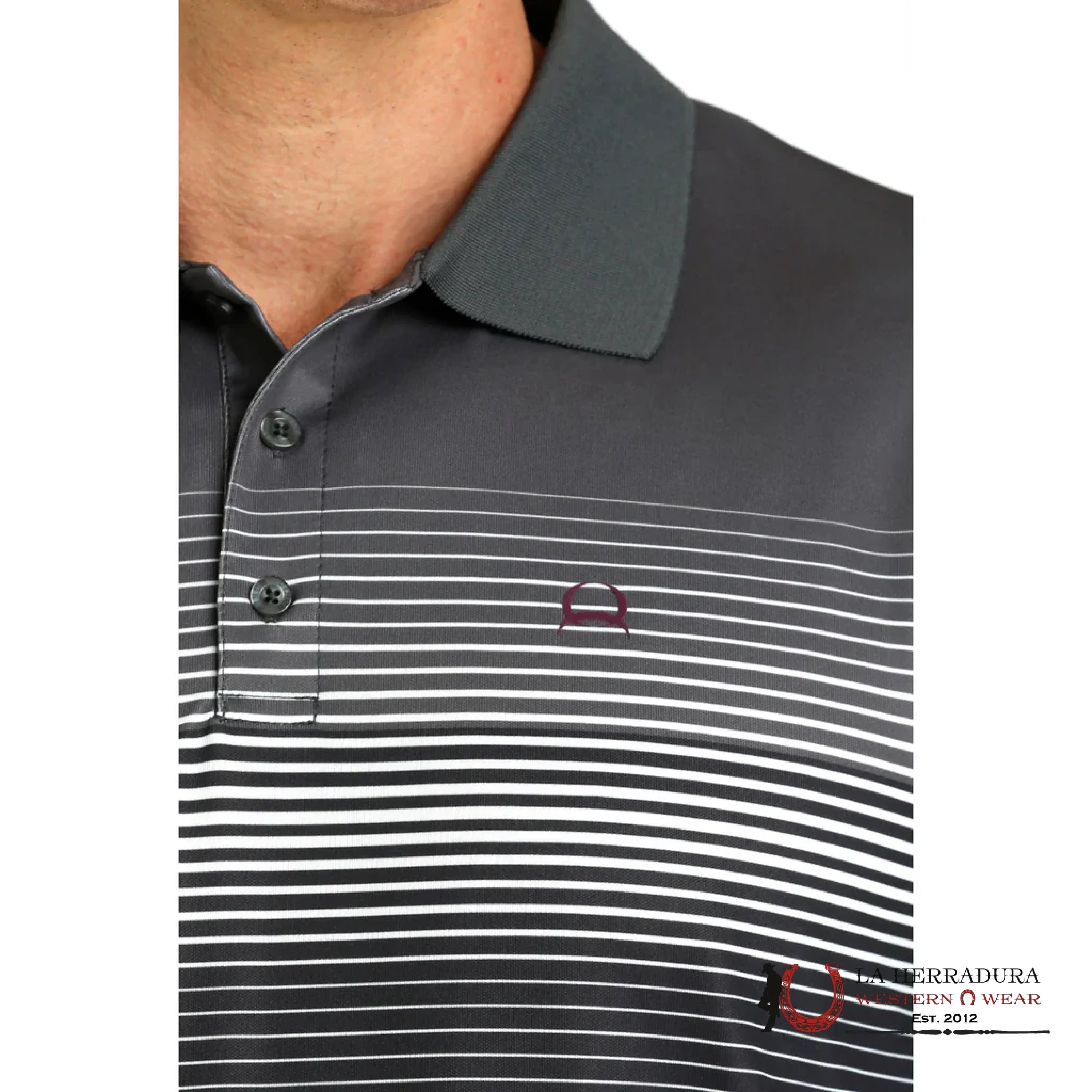 CINCH POLO GREY PURPLE SHORT SLEEVE SHIRT MTK1824008 ROPA HOMBRES