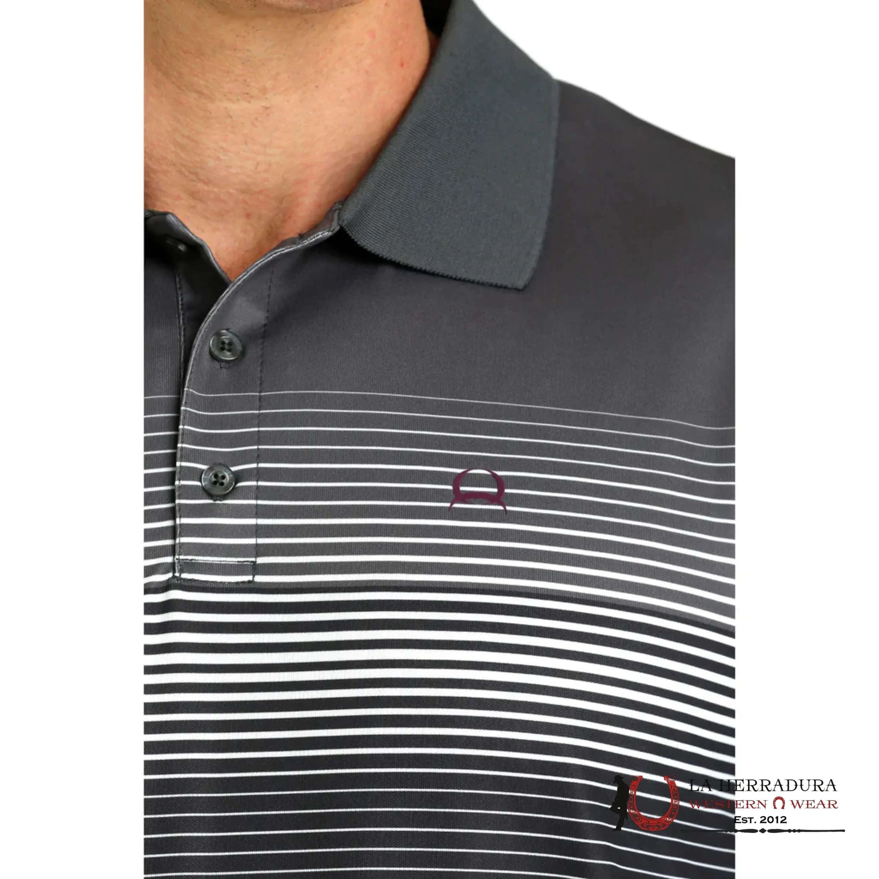 CINCH POLO GREY PURPLE SHORT SLEEVE SHIRT MTK1824008 ROPA HOMBRES